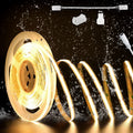 PAUTIX COB LED Strip Neon Rope Light 16.4ft/5m, 2700K Warm White 504 LEDs/m 24V,Silicone LED Neon Light IP68 Waterproof for Outdoor Indoor Lighting Decor(Power Supply NOT Included)