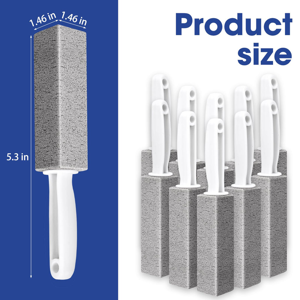 AZEN 5 Pack Pumice Stone for Cleaning, Pumie Scouring Stick with Handle, Pumice Stone Toilet Bowl Cleaner, Hard Water Stain Remover for Toilet, Bathroom, Kitchen Sink, Grill