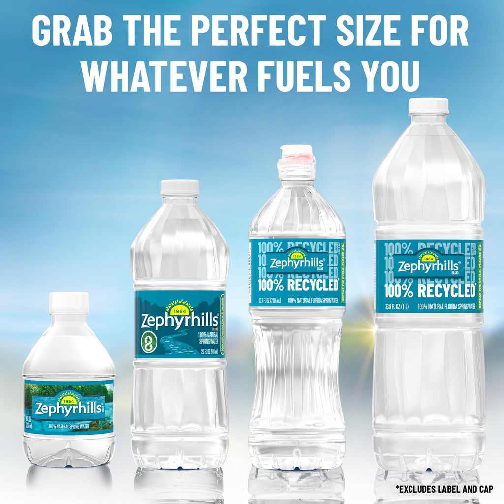 Zephyrhills Spring Water, 8 oz Mini Bottles, 48 Pack (3 Cases)