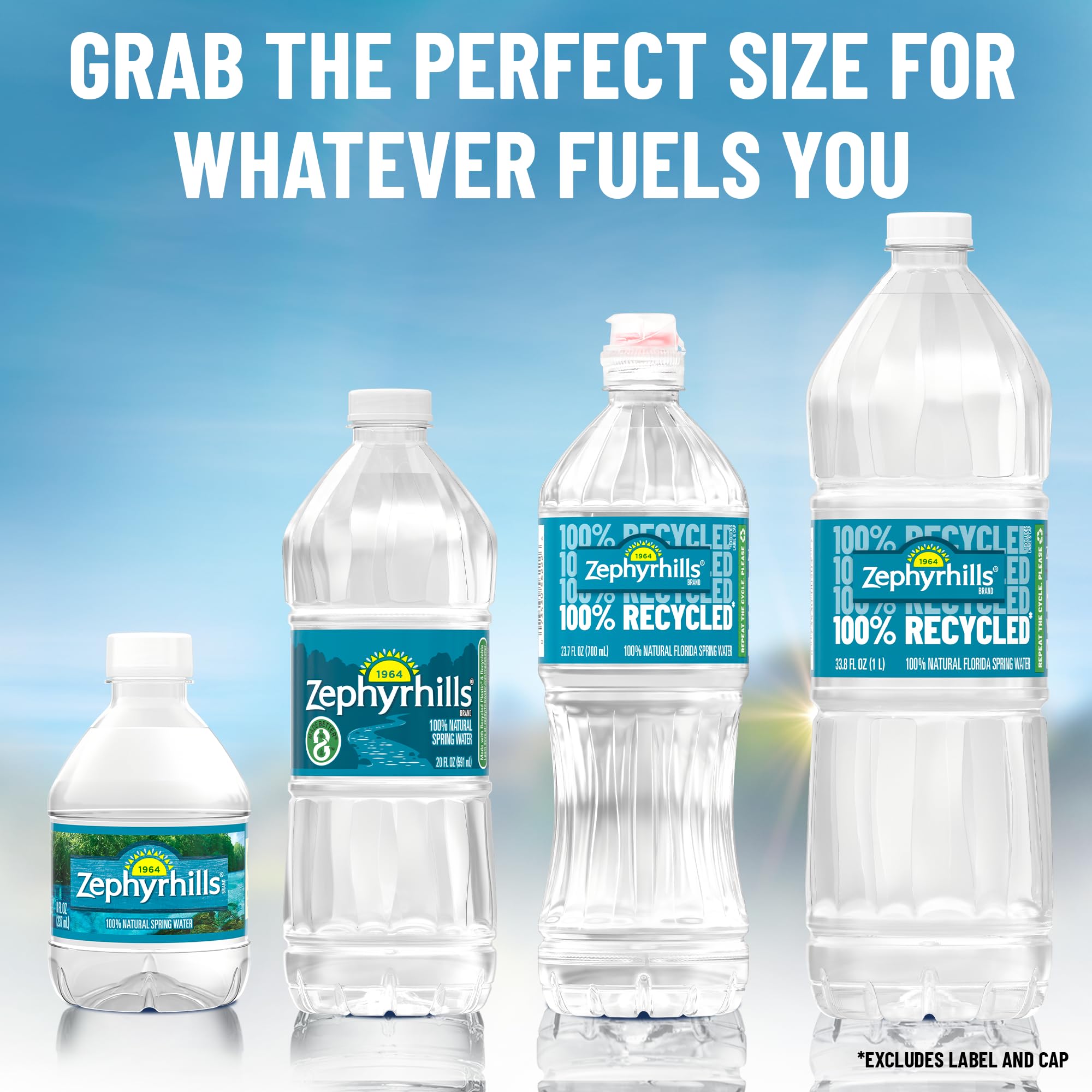 Zephyrhills Spring Water, 8 oz Mini Bottles, 48 Pack (3 Cases)