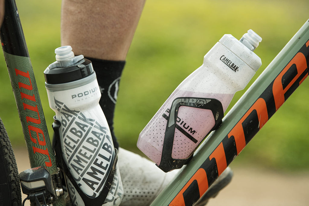 CamelBak Podium Chill Insulated Bike Squeeze Water Bottle, Cold Retention for Cycling, 24oz, Reflective Ghost