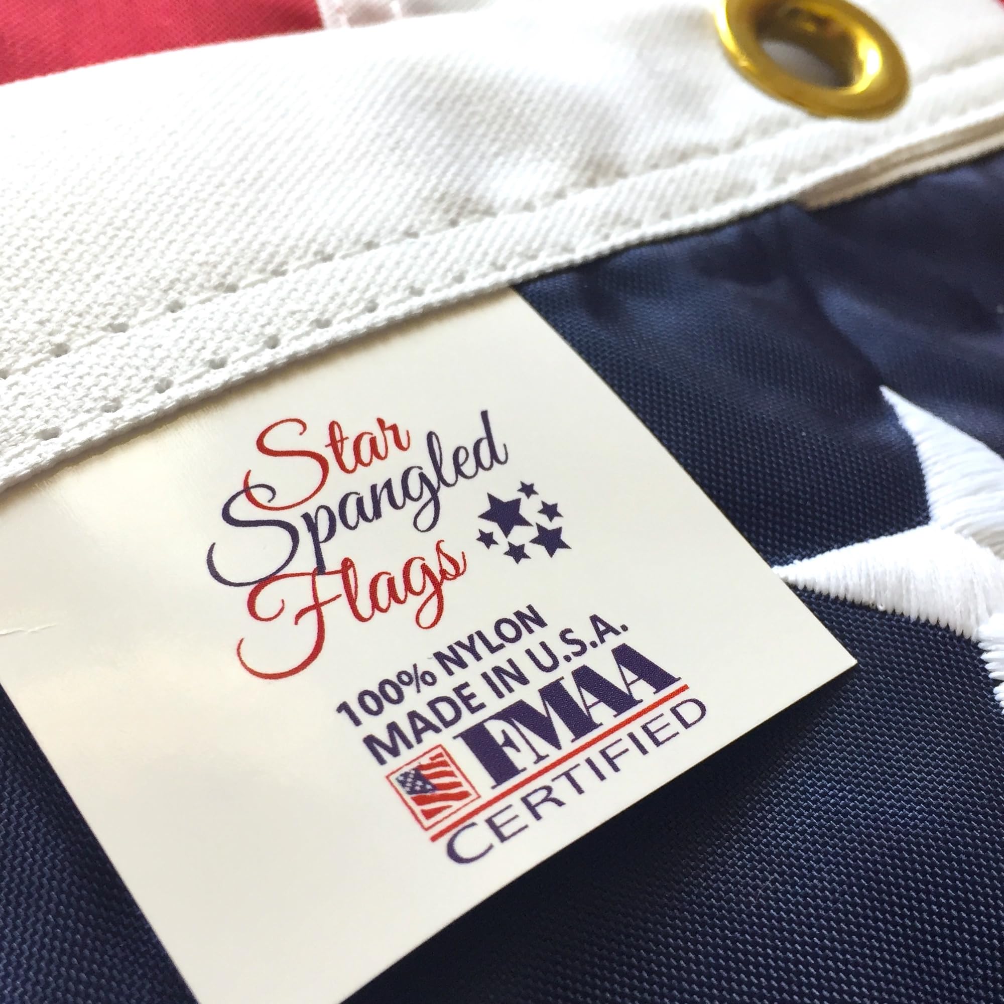 2x3 American Flags for Outside | 100% Made in USA American Flag 2x3, US Flag with Heavy Duty Nylon Built for Outdoor Home and Boat, Embroidered Stars, Sewn Stripes plus Quadruple Stitching on Fly End
