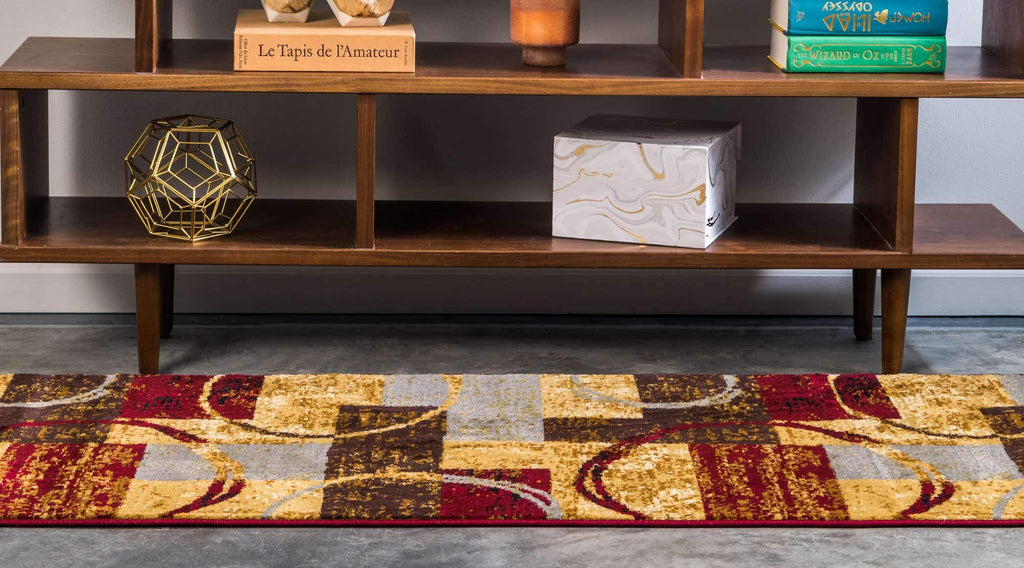 Unique Loom Barista Collection Area Rug - Kouillou (2' 2" x 3' 1" Oval, Multi/Brown)
