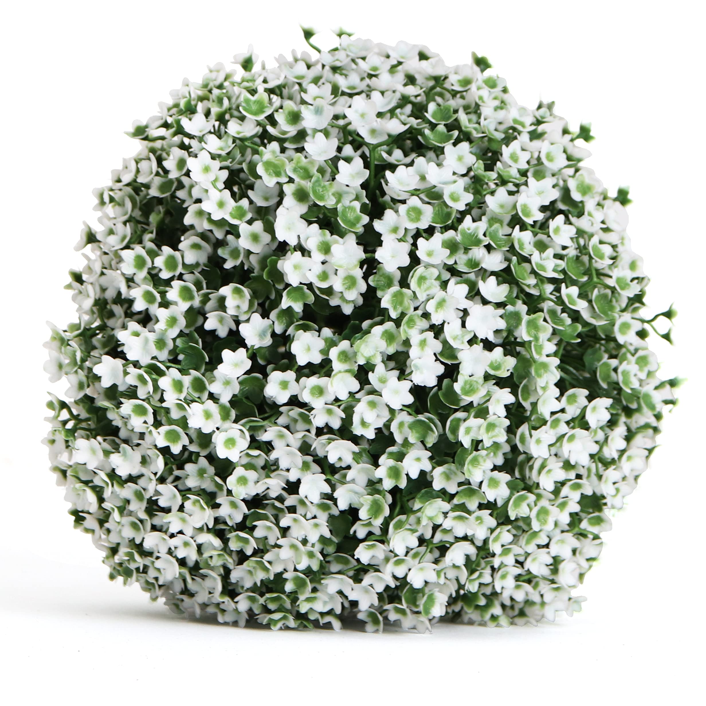 3rd Street Inn XL Baby's Breath Topiary Ball - Artificial Plant Set - Indoor/Outdoor Wedding Party Decor - Faux Foliage Garden Sphere - Tree and Bush Substitute (19")