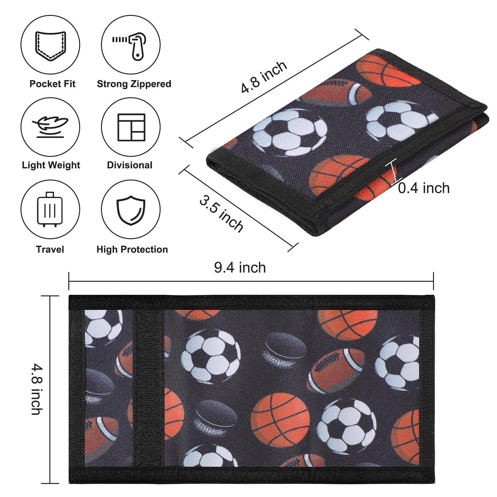 Leyeve wallet,Teen Wallet with Coin Pocket,Kids Wallets for Girls,RFID Trifold Canvas Outdoor lovely cartoon Wallet for Kids-Wallet with Magic Sticker - Alpaca
