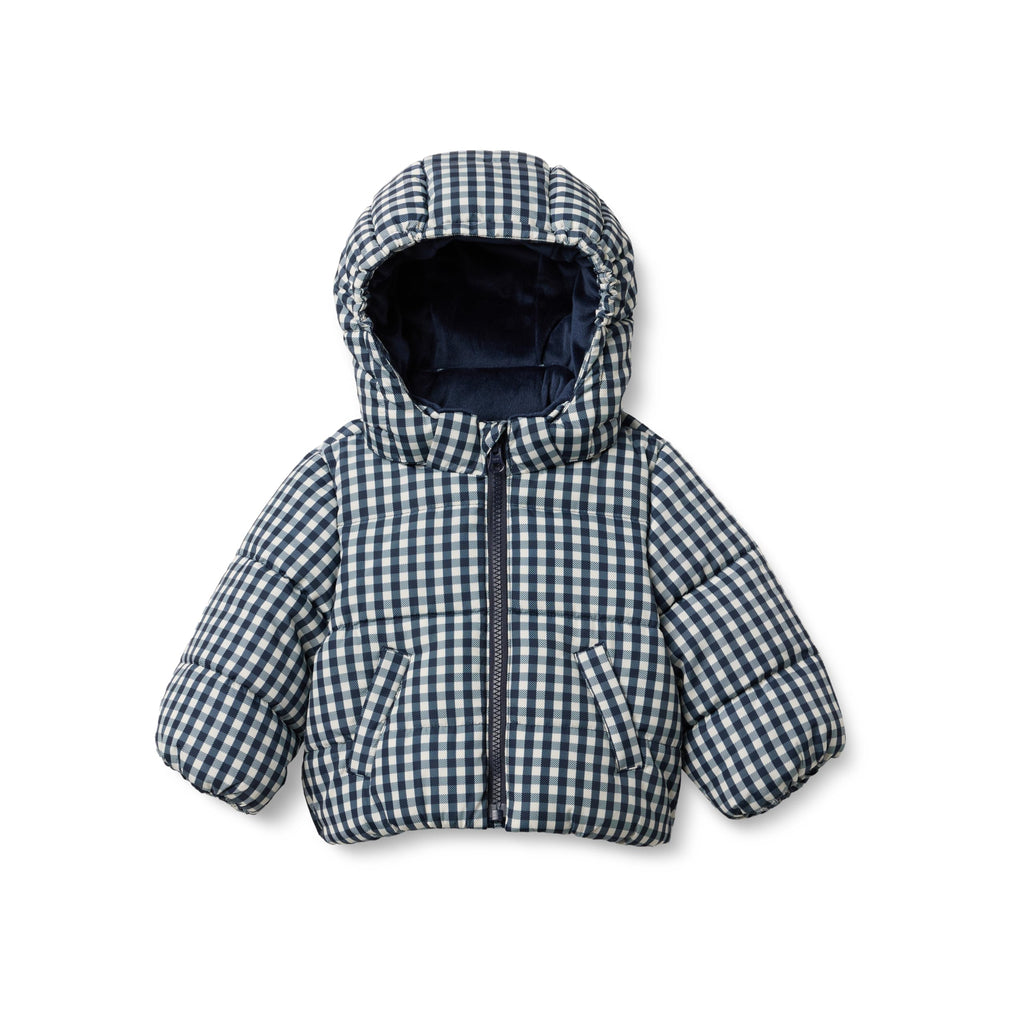 Amazon Essentials x Sofia Grainge Babies, Toddlers, and Boys' Water-Resistant Hooded Puffer Jacket