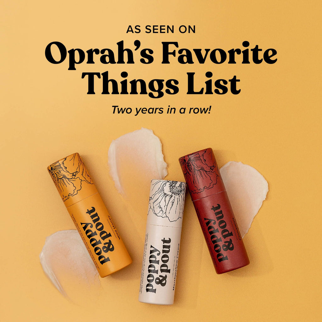 Poppy & Pout Blood Orange Mint Jumbo Lip Balm | All Natural Lip Balms & Moisturizers | Hydrates with Beeswax, Vitamin E, Organic Coconut Oil | Cruelty-Free | Lip Balm in Recyclable Cardboard Tube