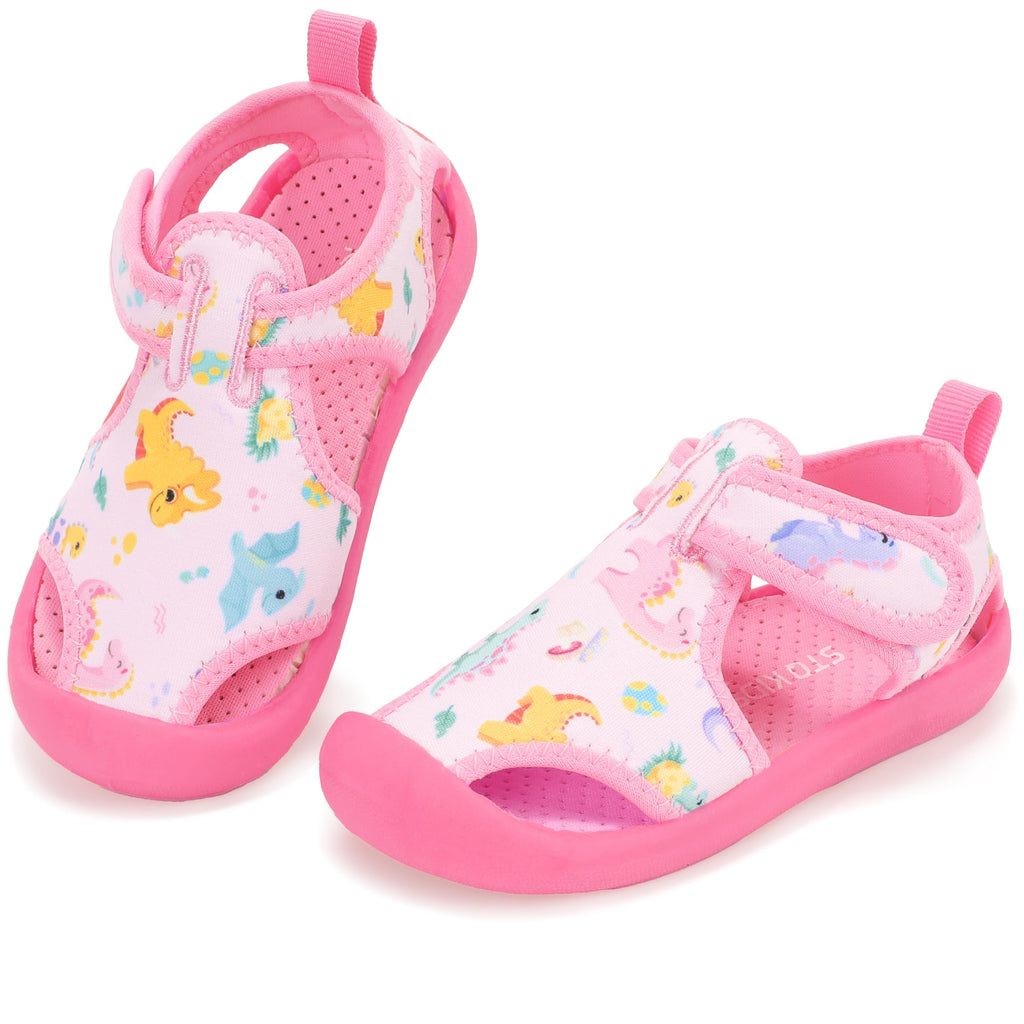 STQ Boys Girls Water Shoes Quick-Dry Slip on Beach Swim Pool Sandals(Toddler/Little Kid)