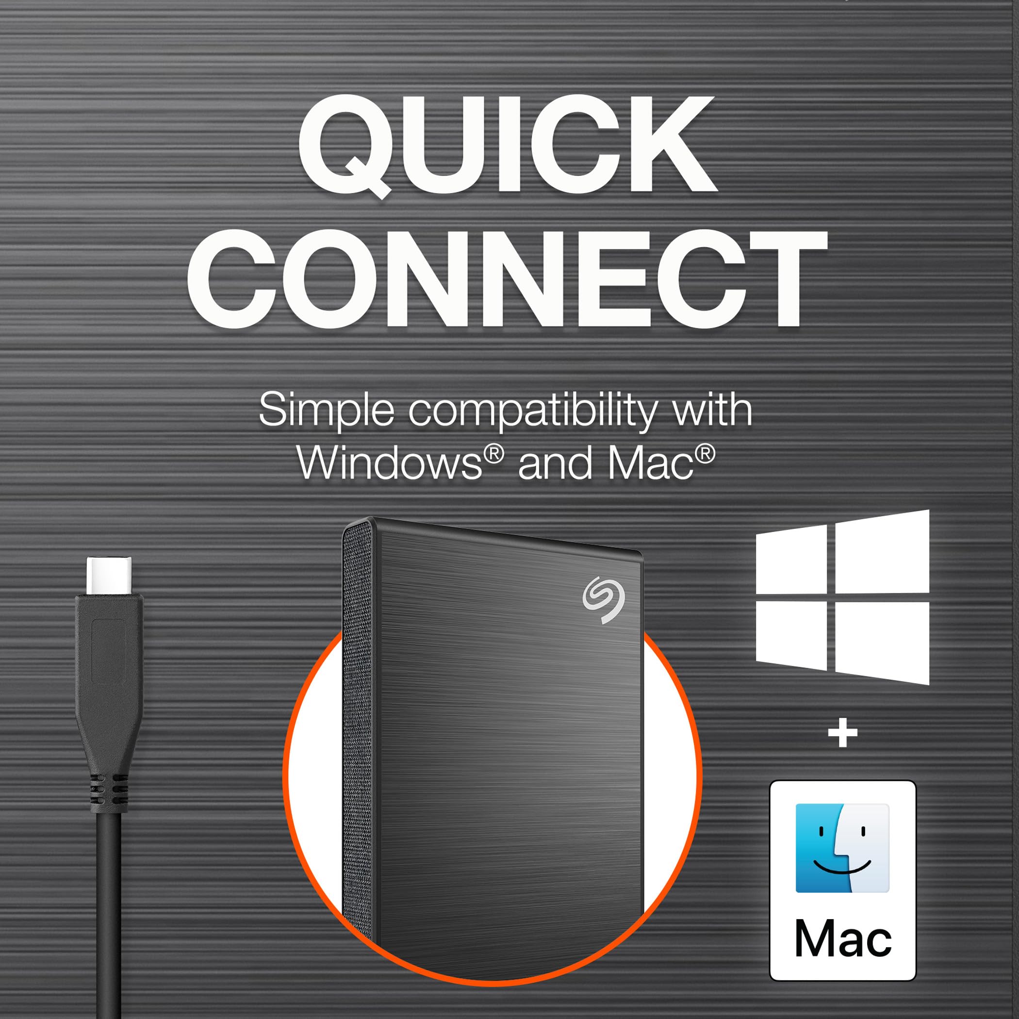 Seagate One Touch SSD 1TB External SSD Portable – Black, speeds up to 1030MB/s, 6mo Mylio Photo+ subscription, 6mo Dropbox Backup Plan and Rescue Services (STKG1000400)