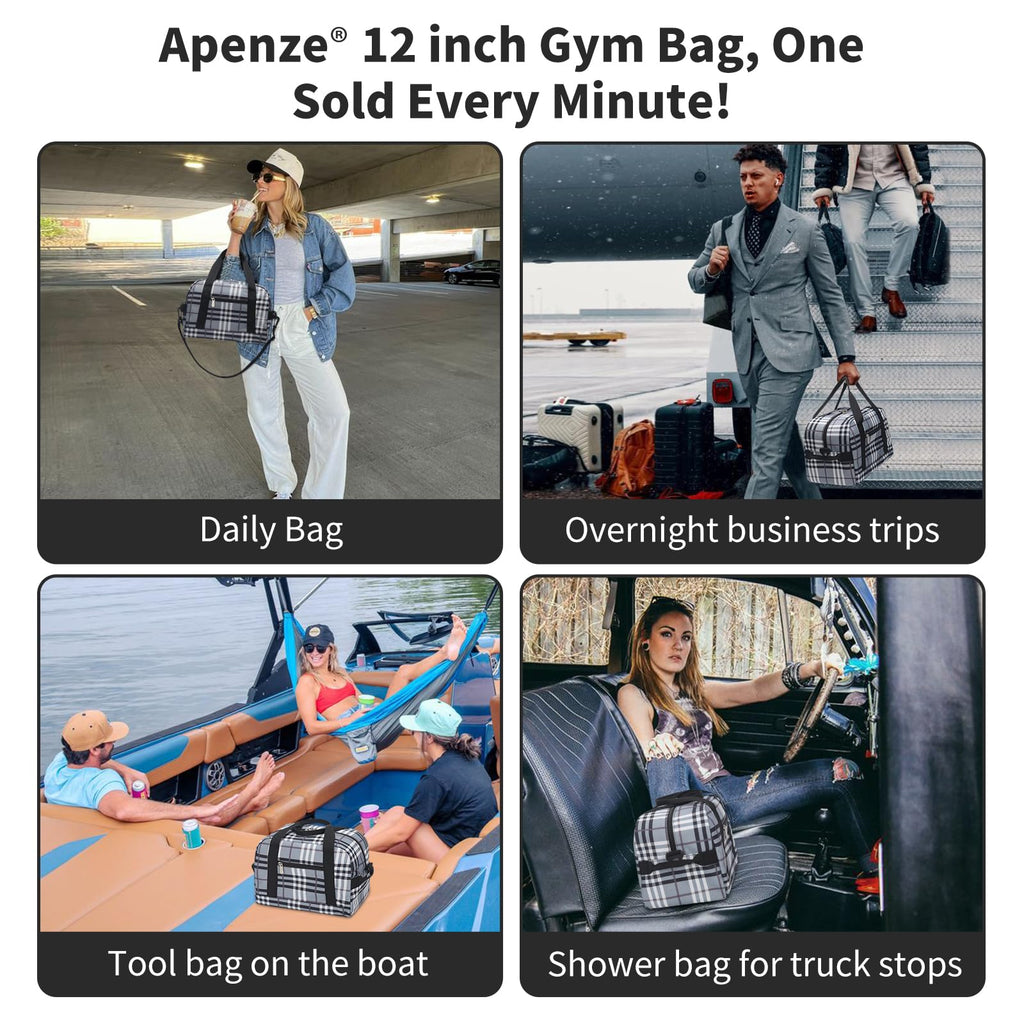 Apenze Small Gym Bag Carry On Bag - 12 in Mini Duffle Bag Lightweight for Overnight Travel(Camouflage)