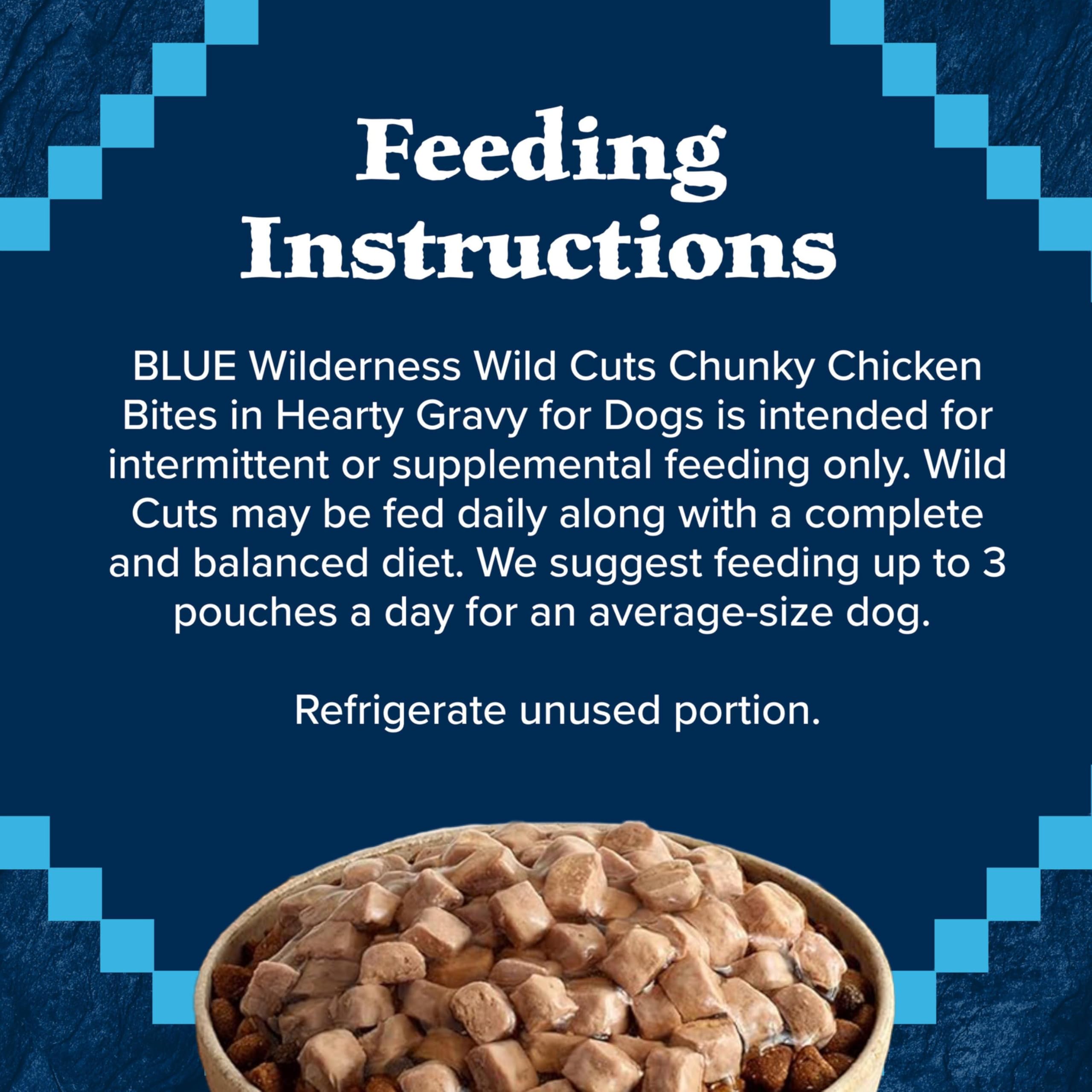 Blue Buffalo Wilderness Wild Cuts Trail Toppers Chunky Bites In Hearty Gravy - Beef - 3 Oz