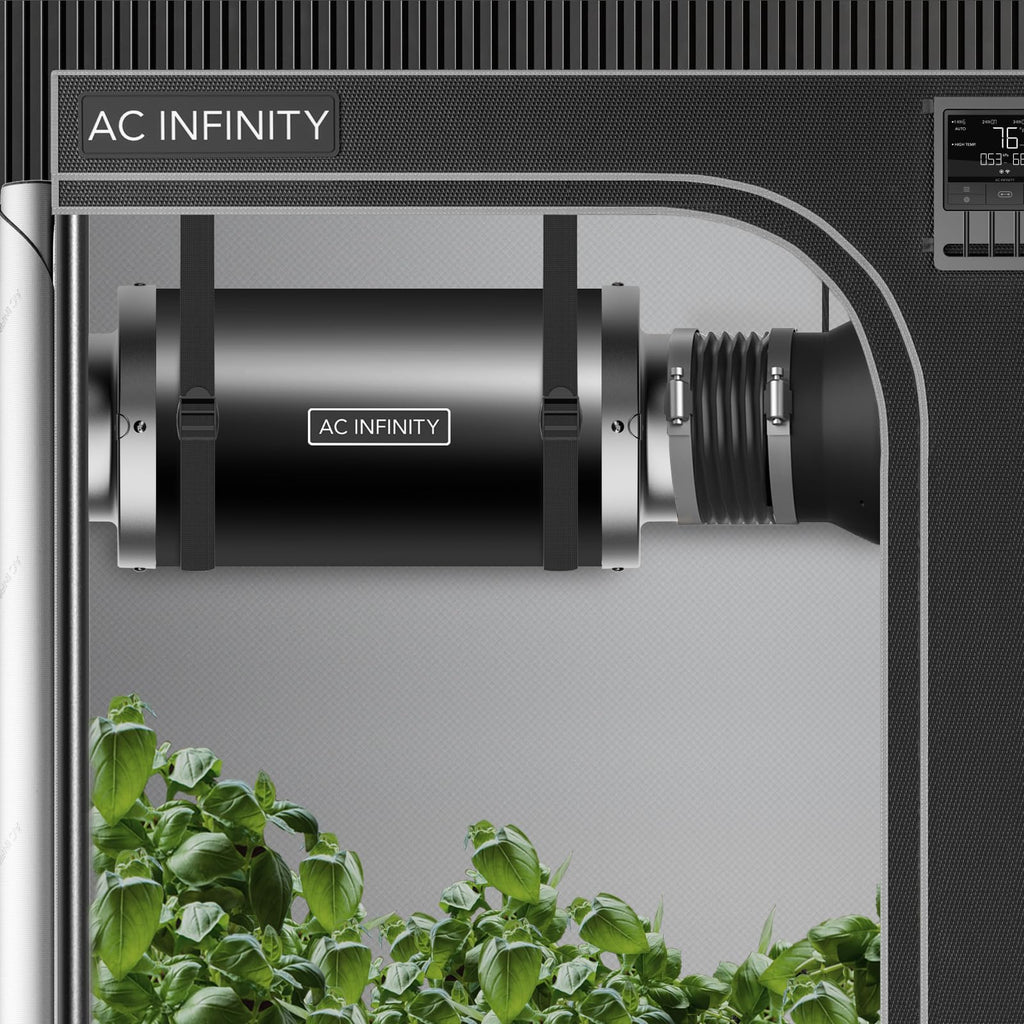 AC Infinity Inline Duct Fan Silencer, 4" Noise Reduction Muffler Blower Silencer for Indoor Hydroponics Grow Tent Ventilation Systems