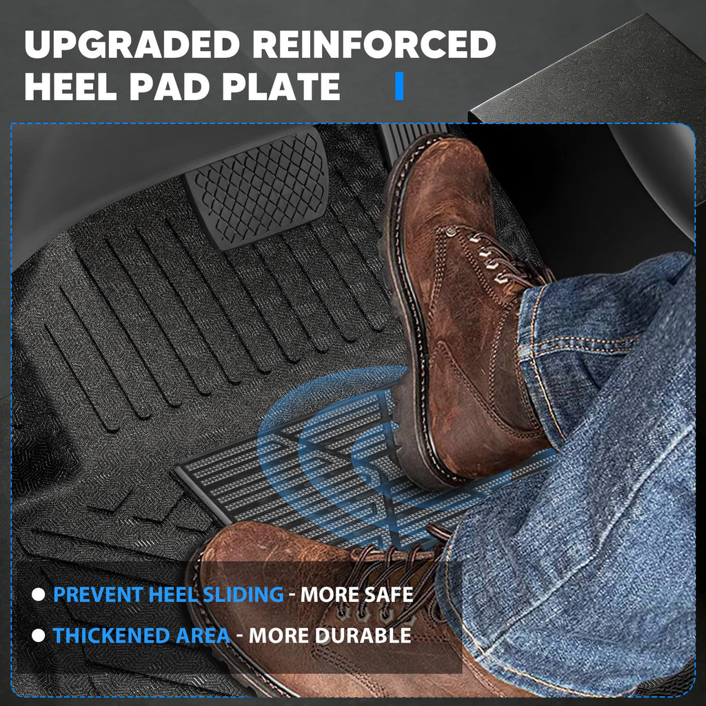 KUST Floor Mats & Trunk Cargo Mat for Toyota RAV4 2019-2025, All Weather Rear Trunk Cargo Liner for RAV4 Accessories TPE Rubber Raised Edge 4PCS
