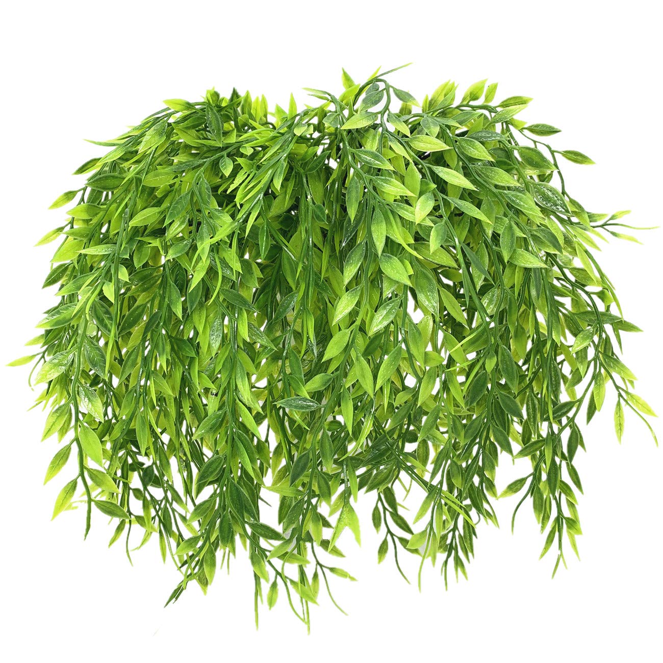 Christmas Decor Artificial Plants, PASYOU Gold Fake Antlers Plastic Grass Shrubs Leaves Indoor Outdoor Home Garden Party Hotel Verandah Wedding Event Faux DIY Decoration - 30 Inch Golden 2 Bunches