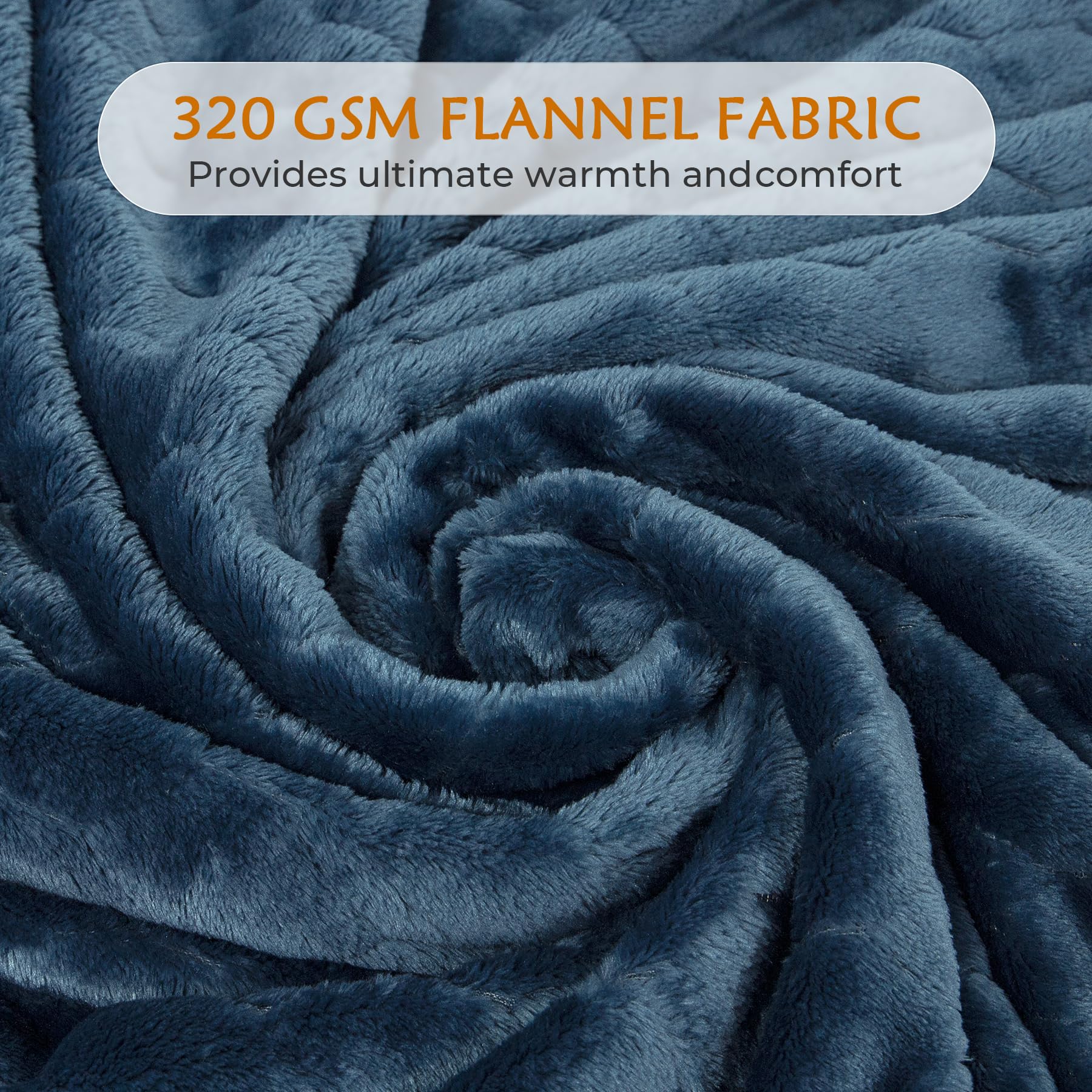 TOONOW Fleece Blanket Fuzzy Plush Throw Blanket 50" x 60", Super Soft Fluffy Bed Blanket Geometric Pattern Comfy Microfiber Flannel Blankets for Couch, Bed, Sofa, Black