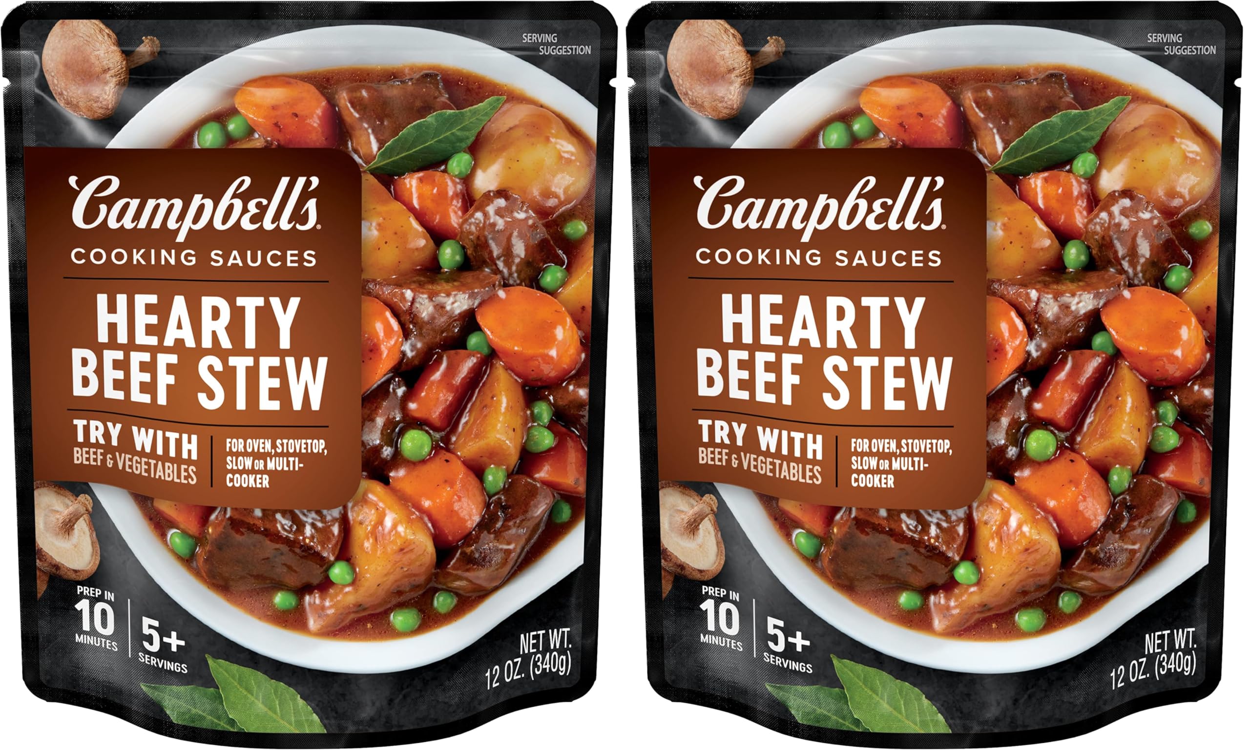 Campbell's Cooking Sauces, Hearty Beef Stew, 12 Oz Pouch