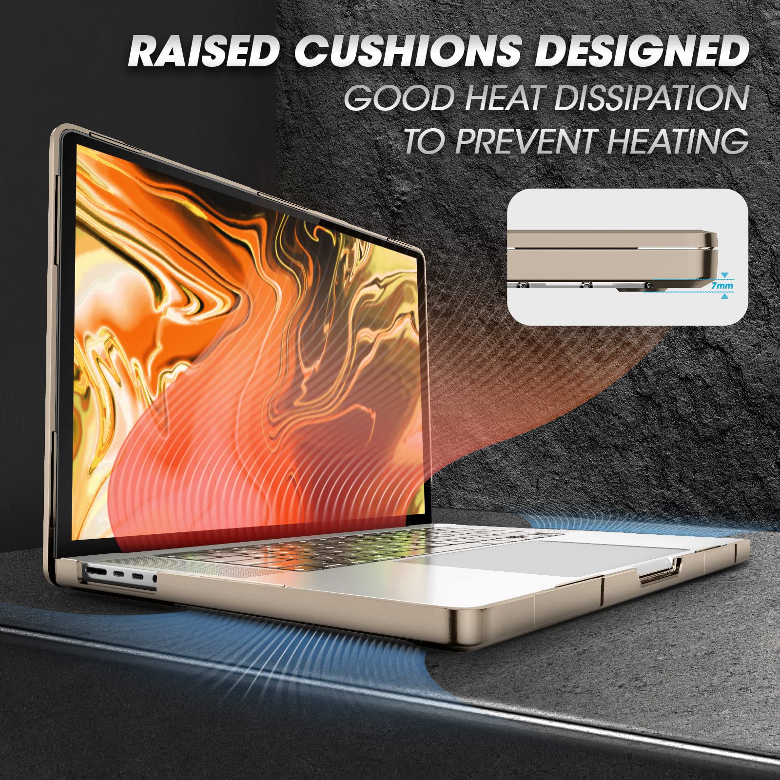 SUPCASE for MacBook Pro 14 Inch Case 2026-2021 (Unicorn Beetle), M5/M4/M3/M2/M1 Pro/Max A3427 A3426 A3434 A3185 A3401 A3112 A2918 A2992 A2779 A2442 Rugged Protective Cover for MacBook Pro 14", Black