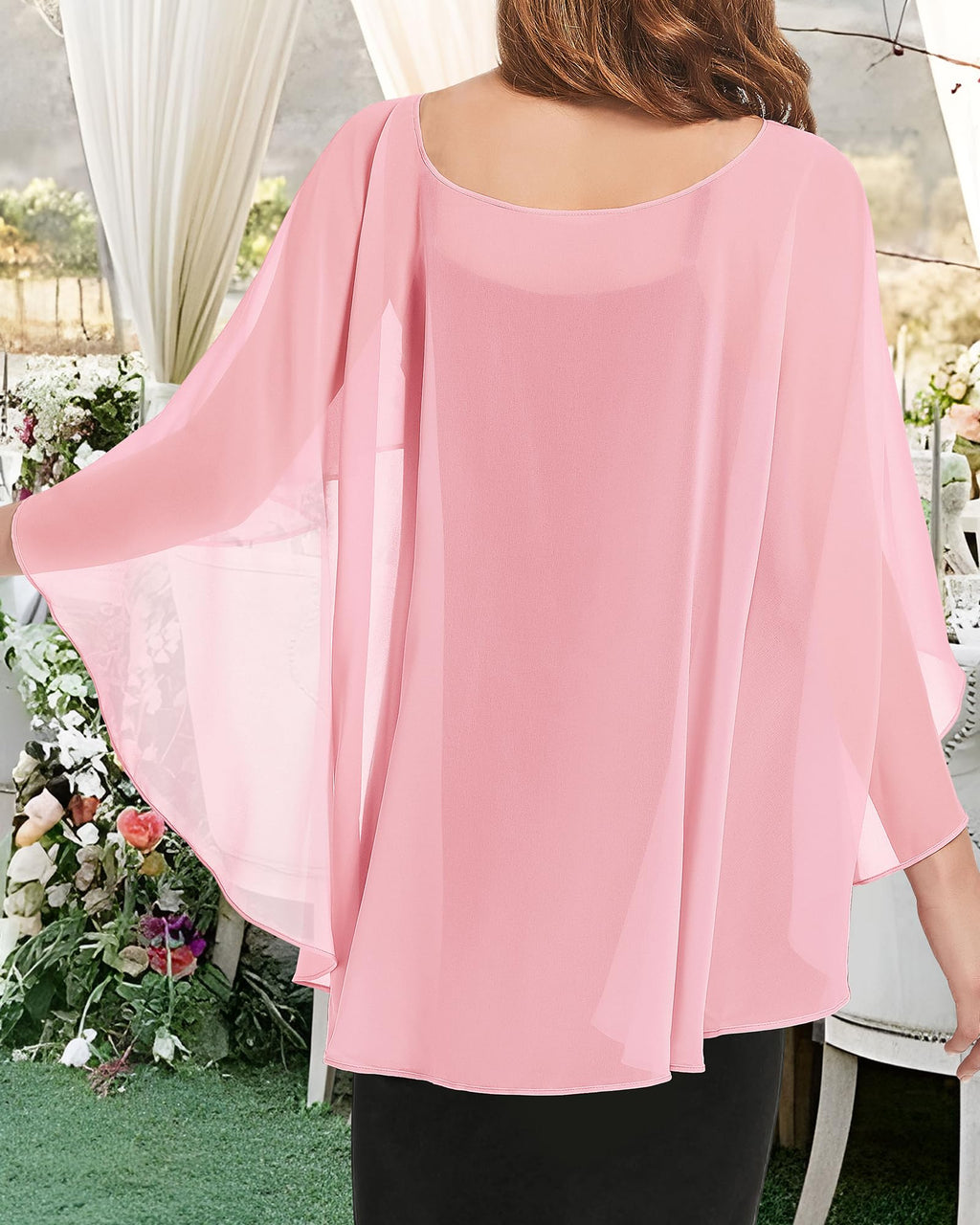 Womens Capelets Shawls and Wraps for Evening Dress Chiffon Capes Wedding Cover Up