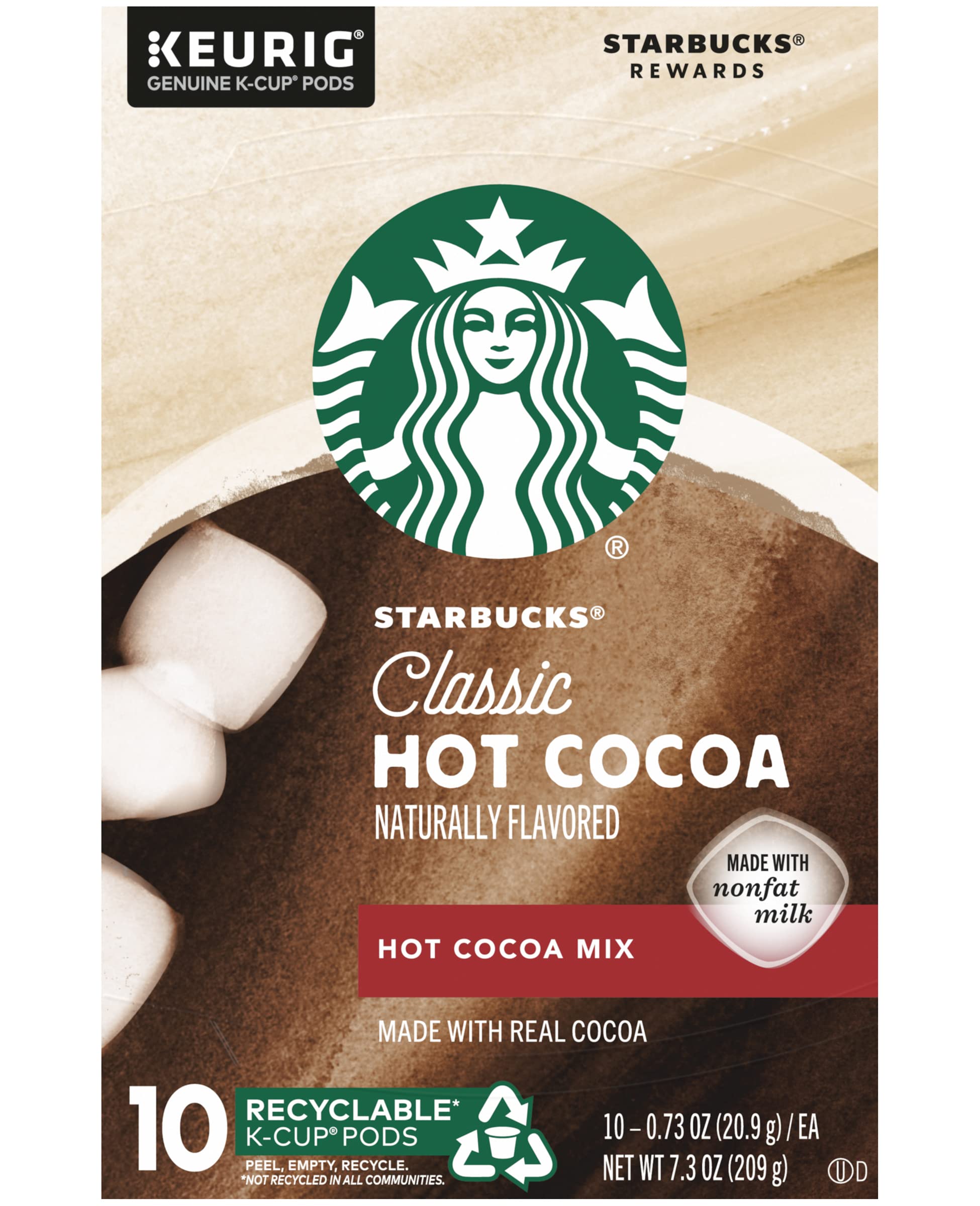 Starbucks Coffee K-Cup Variety Pack, 1 Cinnamon Dolce, 1 Hazelnut, 1 Mocha, 1 Cr�me Brulee, 1 Maple Pecan, 1 Caramel, 10 CT K-Cups, 1 CT