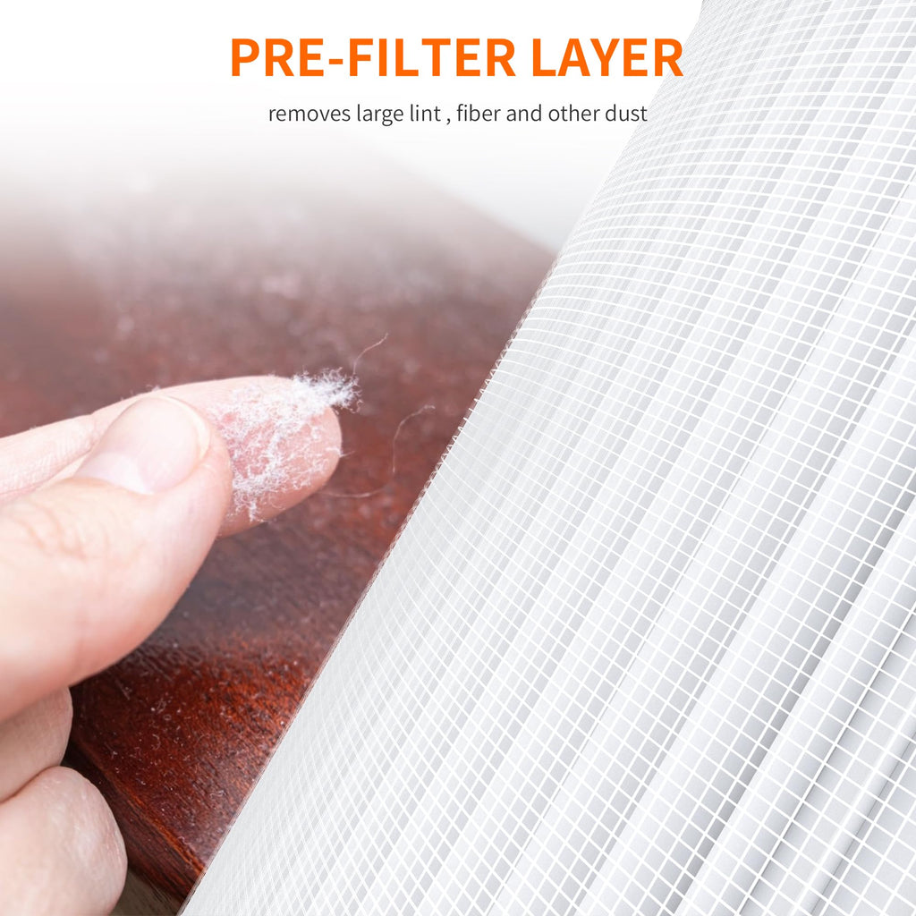 AIRROMI A2001 HEPA Air Purifier Replacement Filter, 3-In-1 Original Filter, Remove 99.97% of 0.3 Micron Particle 2 Pack White Activated Carbon