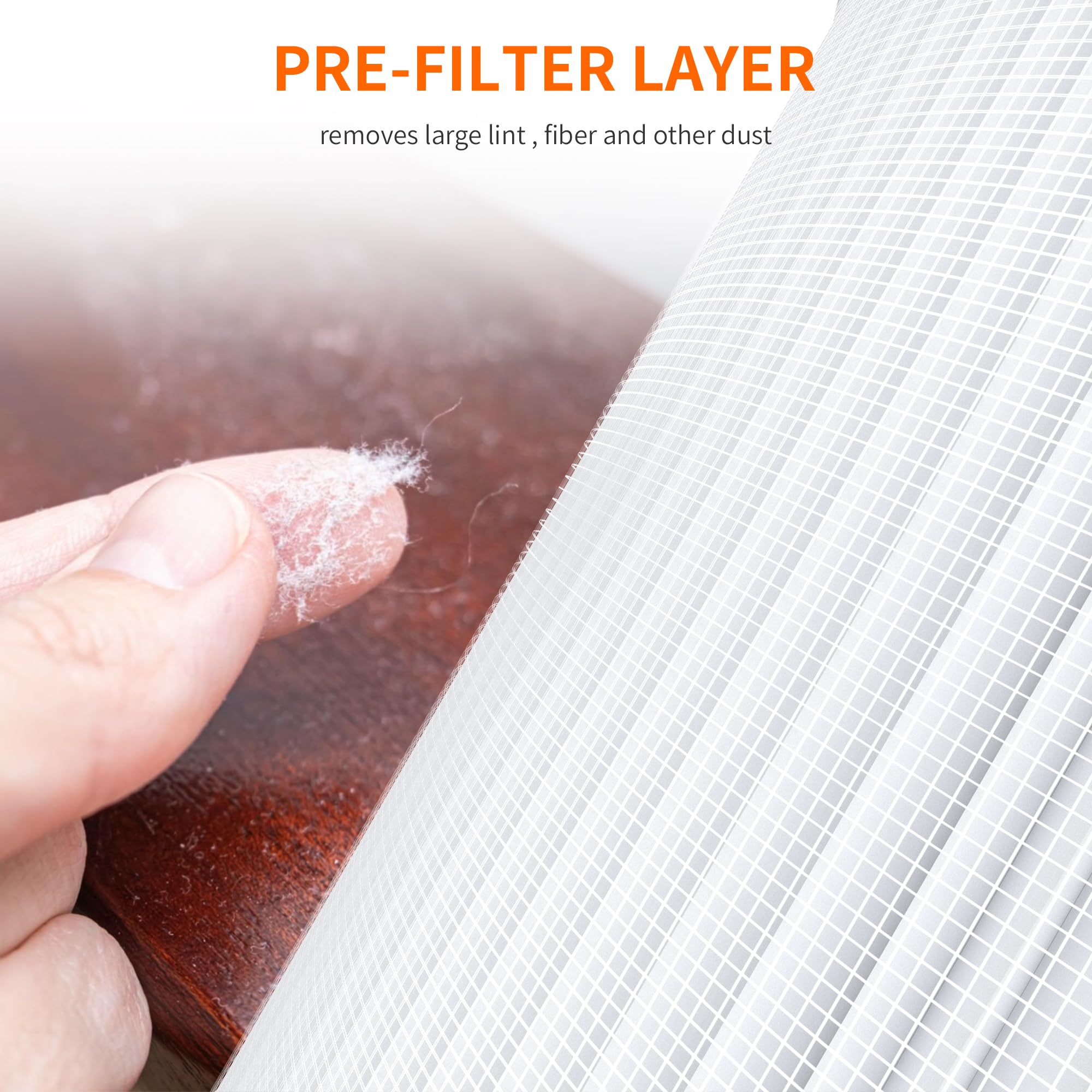 AIRROMI A2001 HEPA Air Purifier Replacement Filter, 3-In-1 Original Filter, Remove 99.97% of 0.3 Micron Particle 2 Pack White Activated Carbon