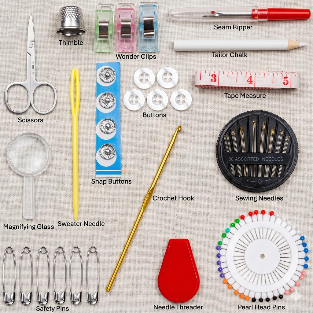 ARTIKA Travel Sewing Kit, 59-Piece Portable Kit for Travel, Includes Scissors, Thread, Tape Measure - Sewing Accessories and Supplies