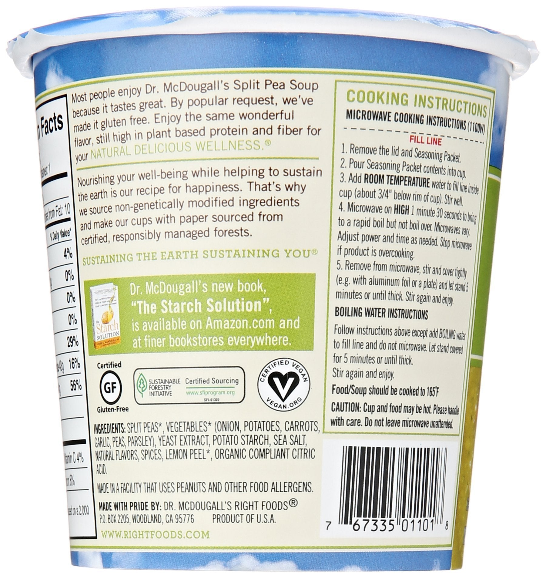 Dr. McDougall's Vegan Black Bean & Lime Soup, 3.4 oz