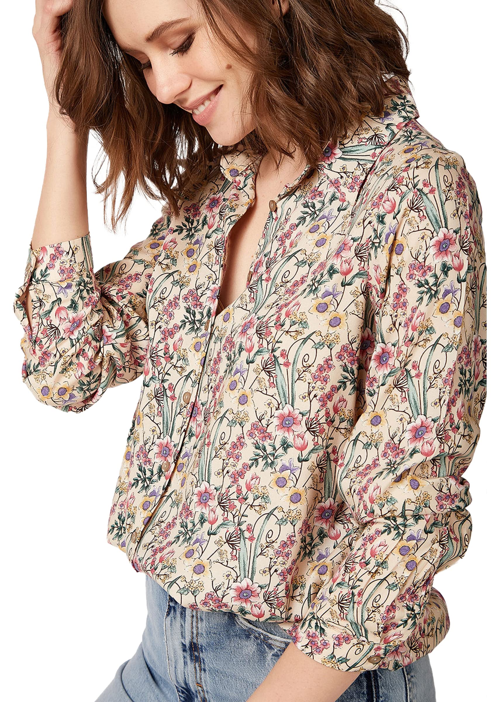Blouses for Women Fashion, Long Sleeve Button Down Shirts Dressy Casual Tops