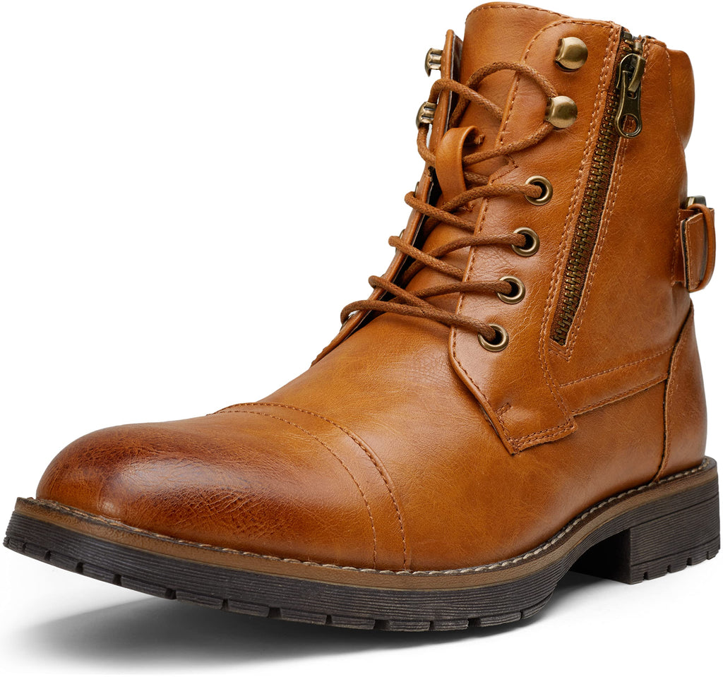 Vostey Men's Boots Boots for Men Casual Boots Motorcycle Combat Ankle Dress Boots Mens