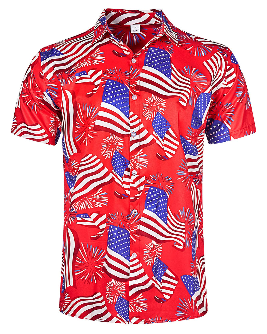 Fanient Mens Hawaiian Shirt Summer 3D Print Casual Short Sleeve Button Down Graphic Aloha Dress Shirts