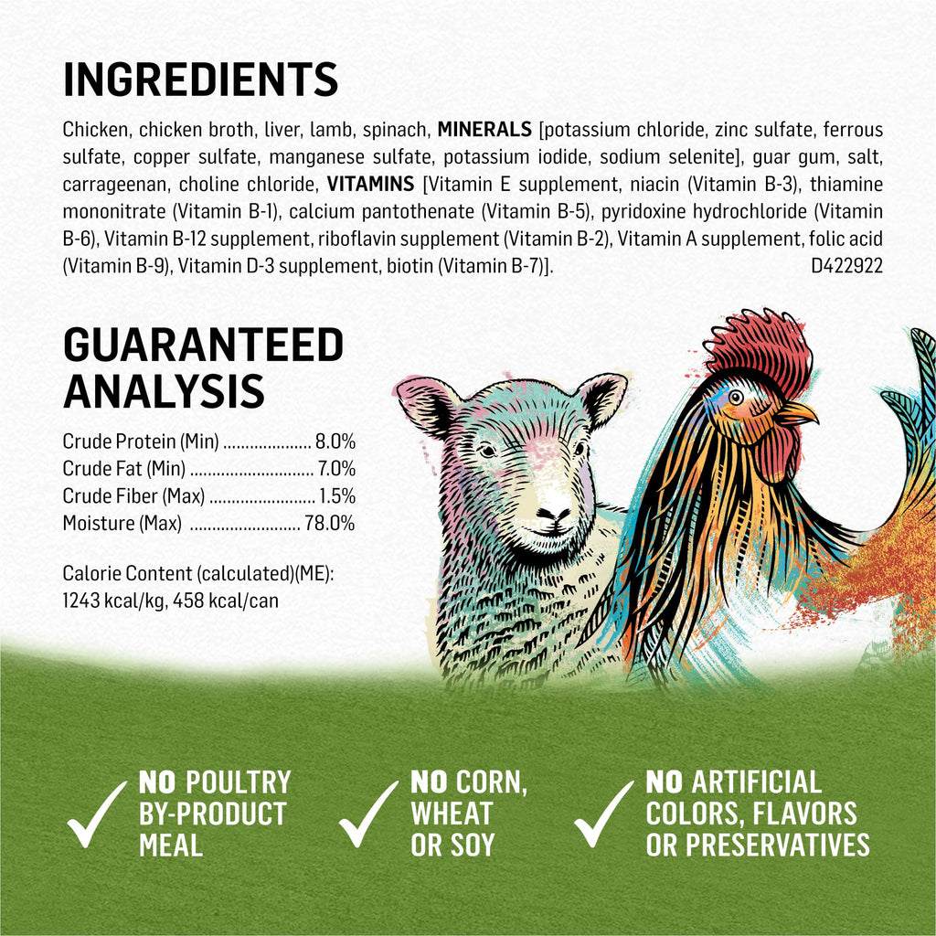 Purina Beyond Chicken, Lamb and Spinach Ground Natural Grain Free Wet Dog Food with Added Vitamins and Minerals - (Pack of 12) 13 oz. Cans