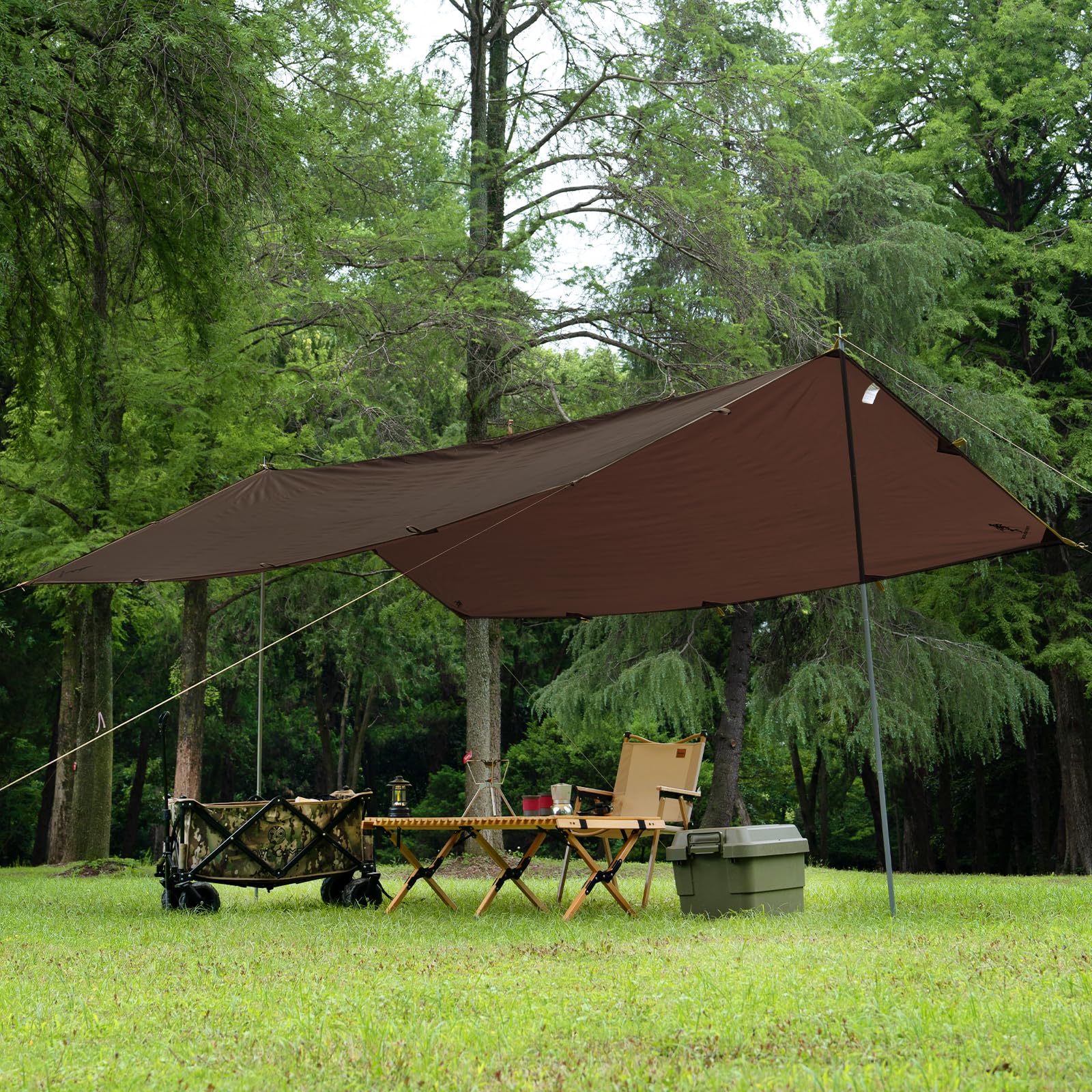 Free Soldier Waterproof Portable Tarp Multifunctional Outdoor Camping Traveling Awning Backpacking Tarp shelter Rain Tarp