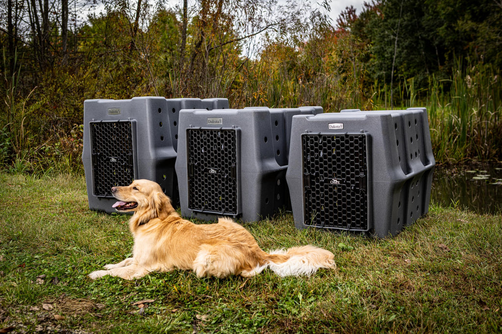 Dakota 283 Canine Rough and Tough Economy Dog Crate w/ Removable Two-Way Door - Heavy Duty Outdoor Kennel for Medium Breed Dogs (Coyote Granite, Intermediate)