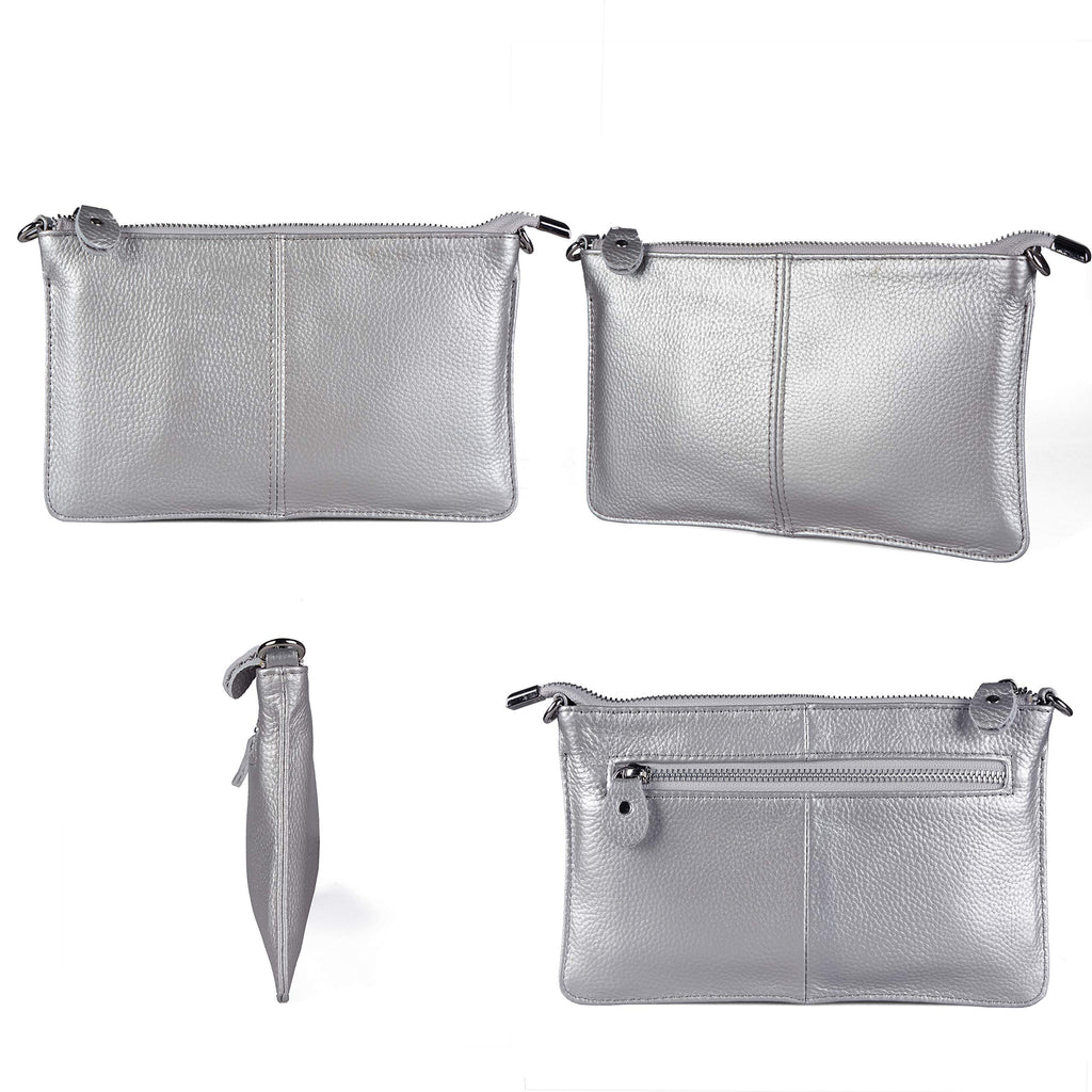 befen Genuine Leather Wristlet Clutch Wallet Purses Small Crossbody Bags for Women with RFID Blocking Card Slots