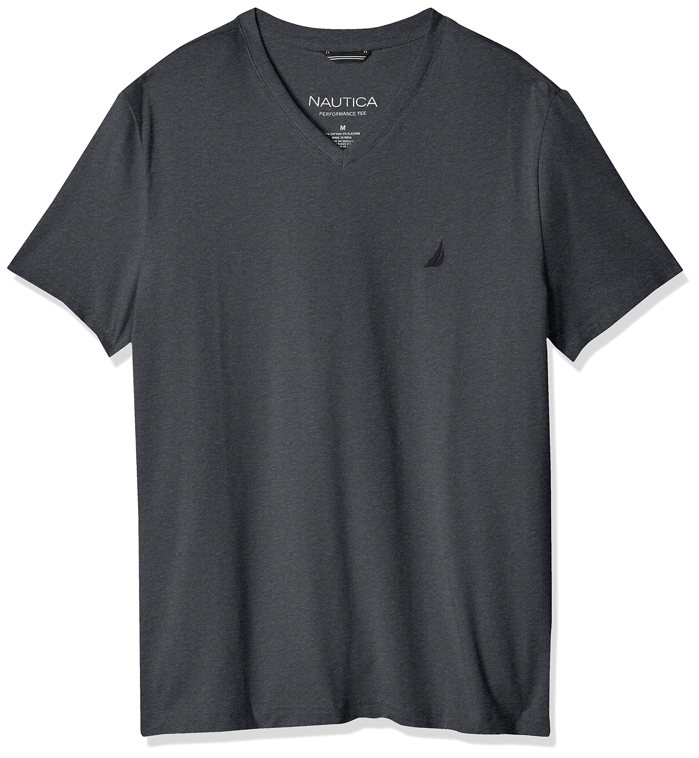 Nautica Mens Short Sleeve Solid Slim Fit V-Neck T-Shirt