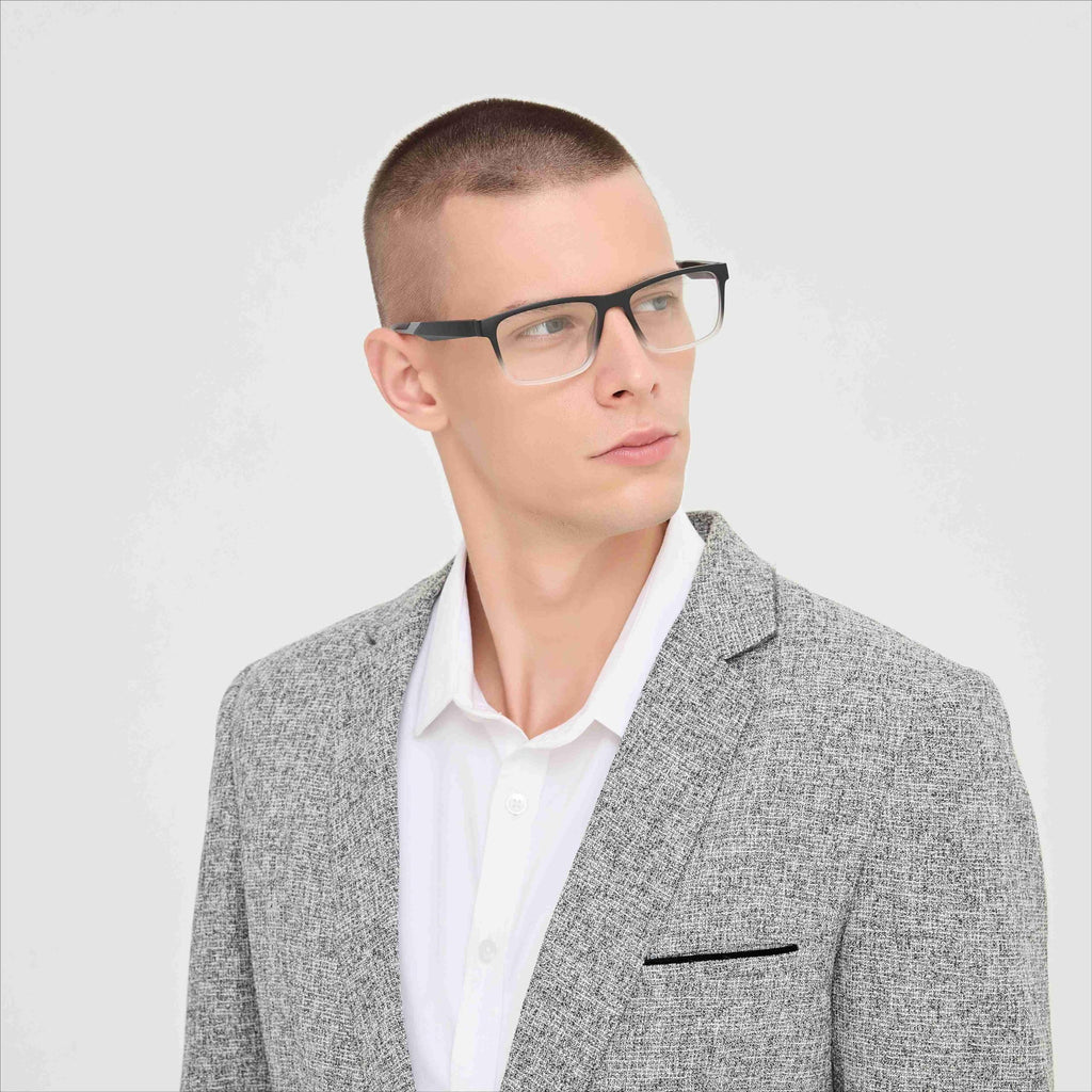 acavefox 4 Pack Reading Glasses 1.0 Men Reader Computer Blue Light Blocking | Fashion Comfortable Eyeglasses with Spring Hinge, Accurate 1.0 Magnification, Anti UV, Lightweight and Sturdy