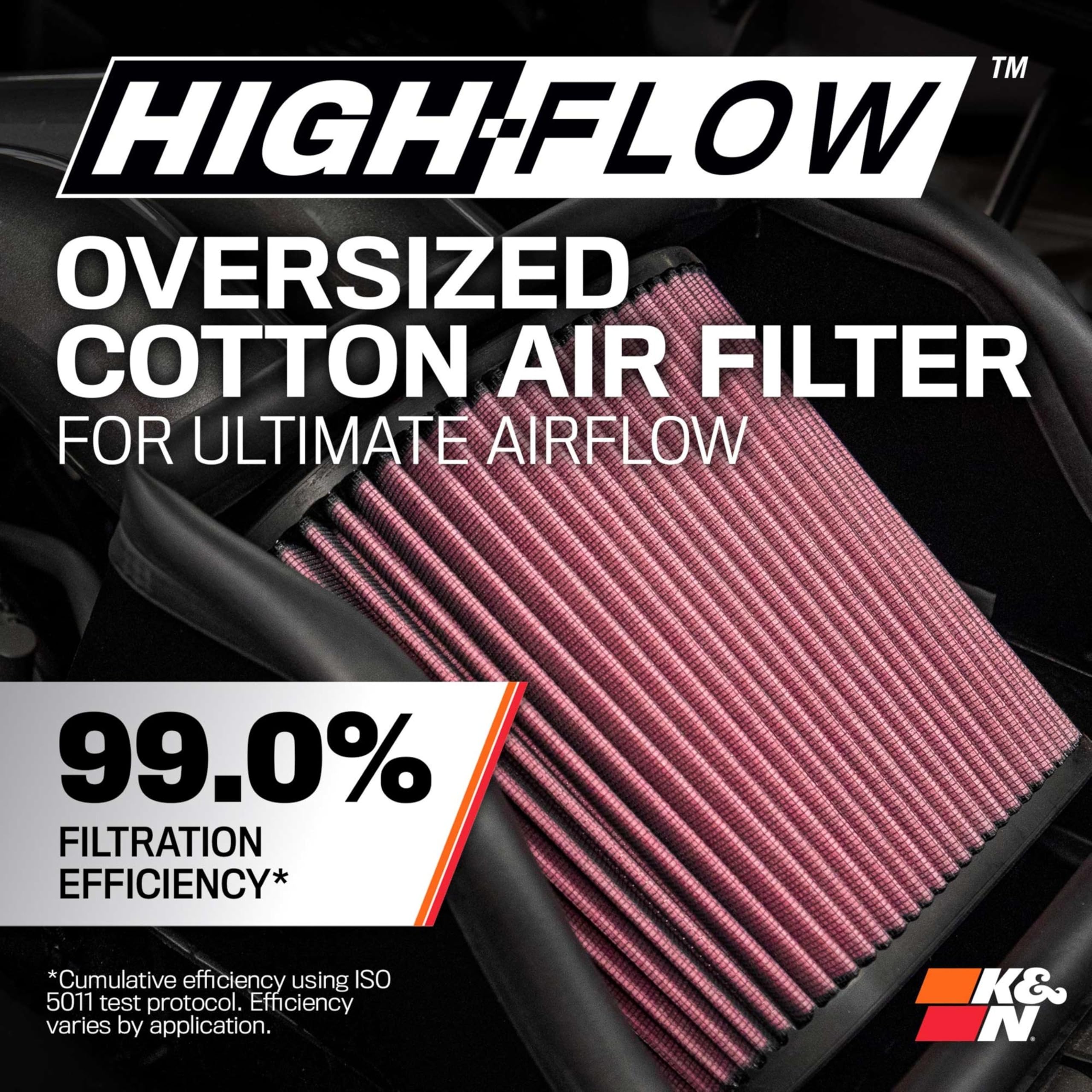 K&N Cold Air Intake System: High-Flow Air Filter, Increase Performance & Towing: Compatible with 2009-2014 Chevy/GMC/Cadillac Silverado, Suburban, Tahoe, Sierra, Yukon, Escalade, Avalanche, 57-3070