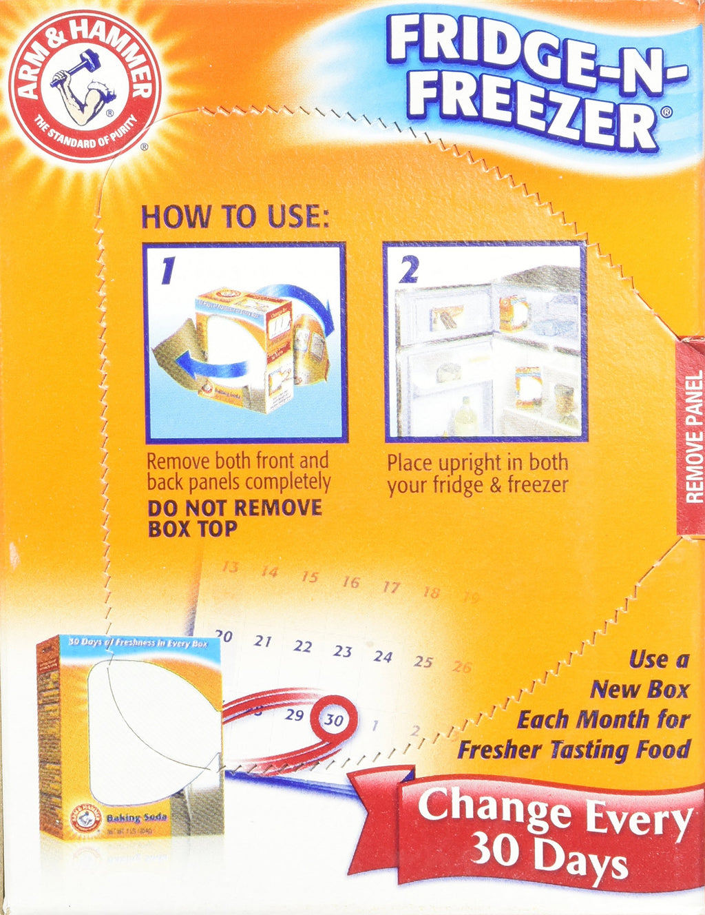 Arm & Hammer Fridge-N-Freezer Pack Baking Soda, Unscented, 16 Oz, Powder