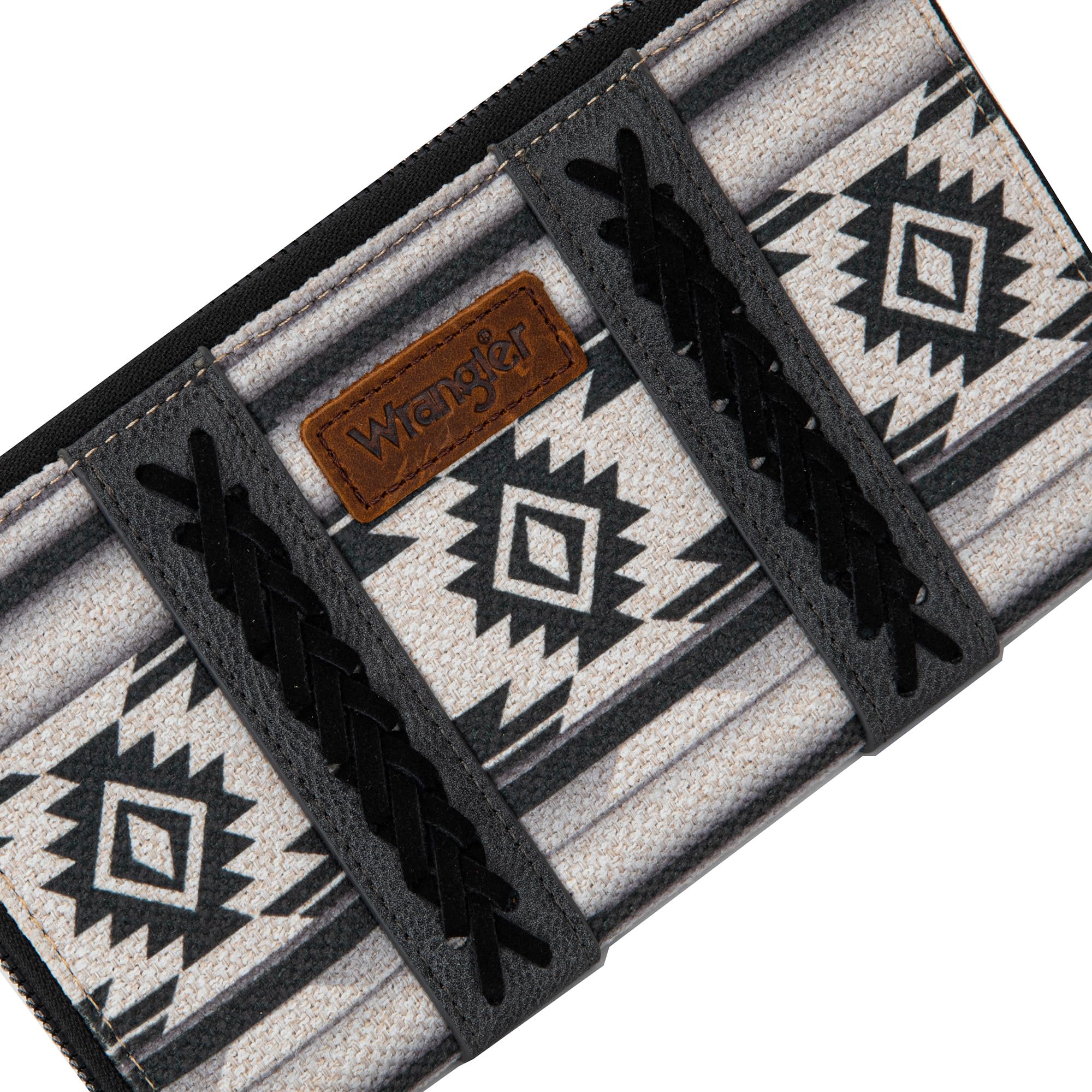 Wrangler Wallet Purse for Women Western Aztec Clutch Wristlet Wallet with Credit Card Holder