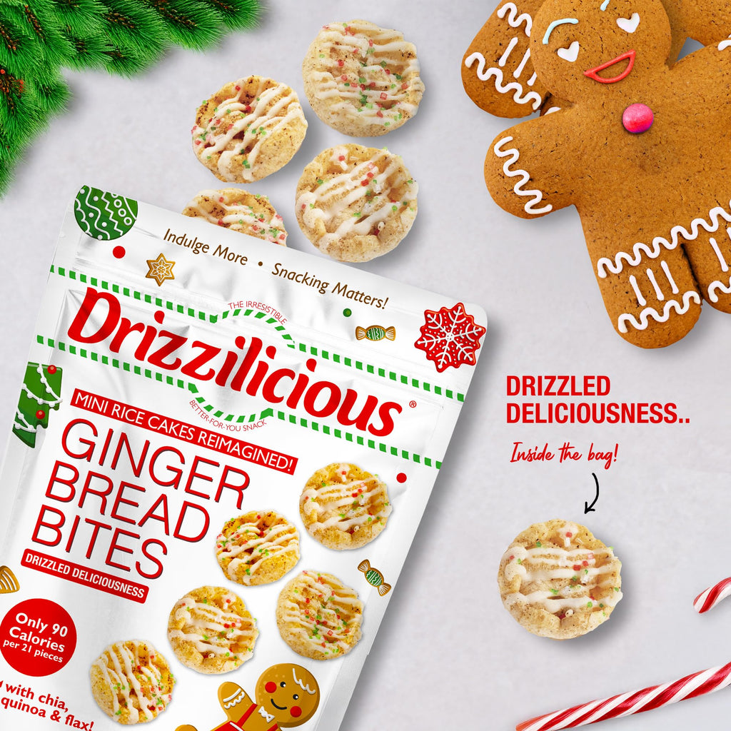 Drizzilicious Mini Flavored Rice Cakes - Rice Crisps, Healthy Snack for Adults and Kids, Vegan, Gluten Free Snack, 90 Calories Per 21 Pieces, S'mores & Cinnamon Swirl - 4 oz (Pack of 6)