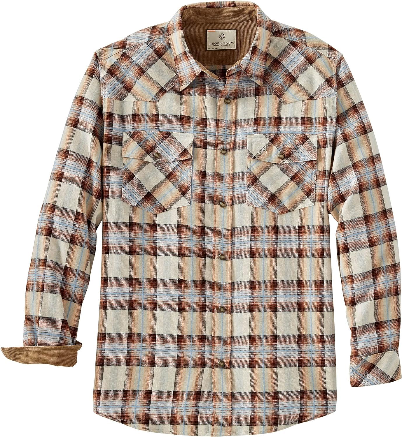 Legendary Whitetails Mens Western Button Up Brushed Cotton Flannel Shirt