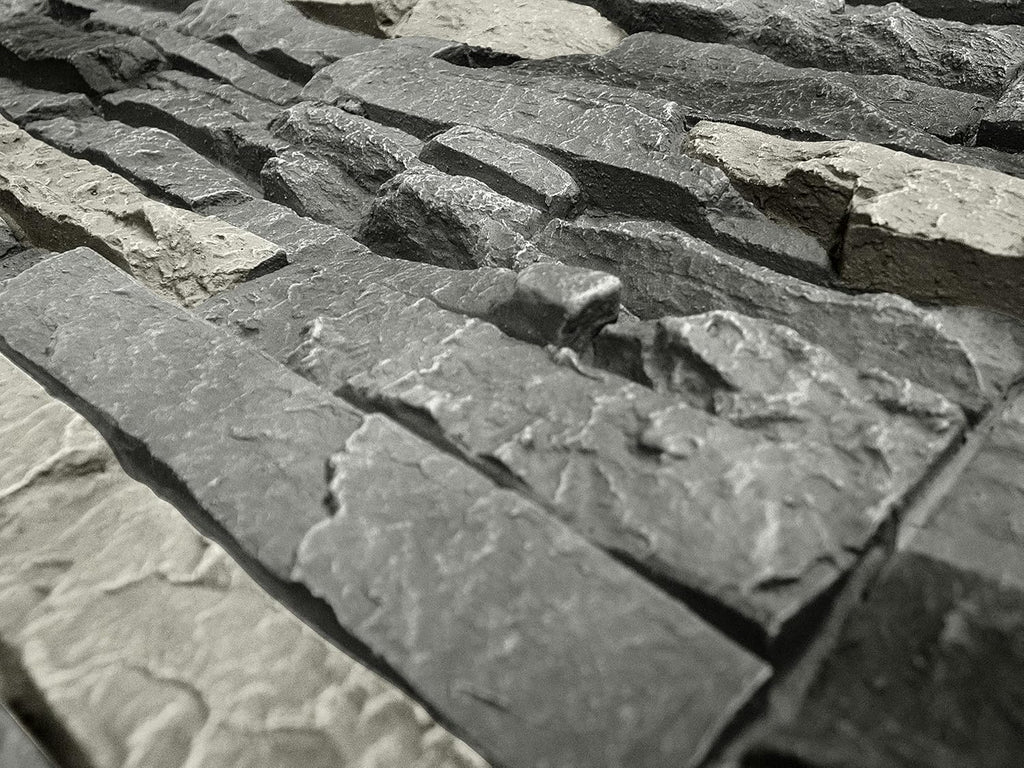 GenStone Faux Stacked Stone Panel 41" x 11.25" in Northern Slate Color for Do It Yourself Friendly Home Improvement Projects