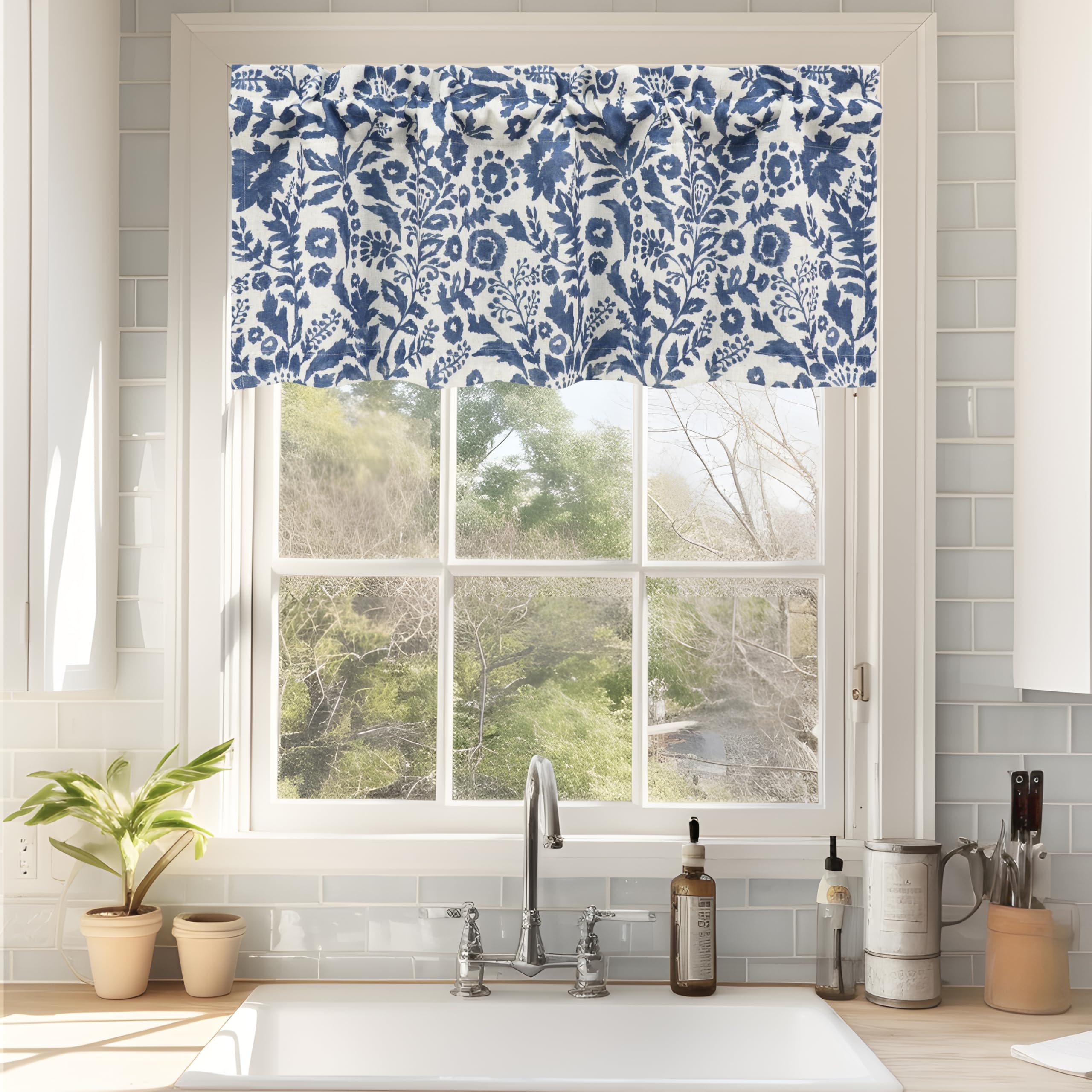 DriftAway Julia Lined Valance Double Layer Thermal Insulated Room Darkening Blackout Valances 3 Inch Rod Pocket Window Valance for Bathroom Living Room 52 Inch by 18 Inch Blush