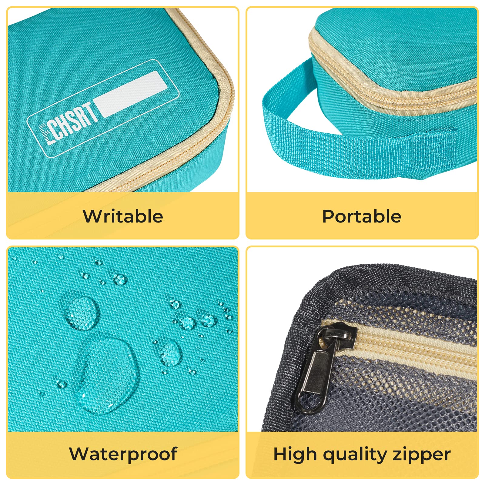 ECHSRT Large Pencil Case, Aesthetic Pen Pouch with Big Capacity, Minimalist Portable Stationery Bag with Handle for Office Organizer Aesthetic Pencil Cases