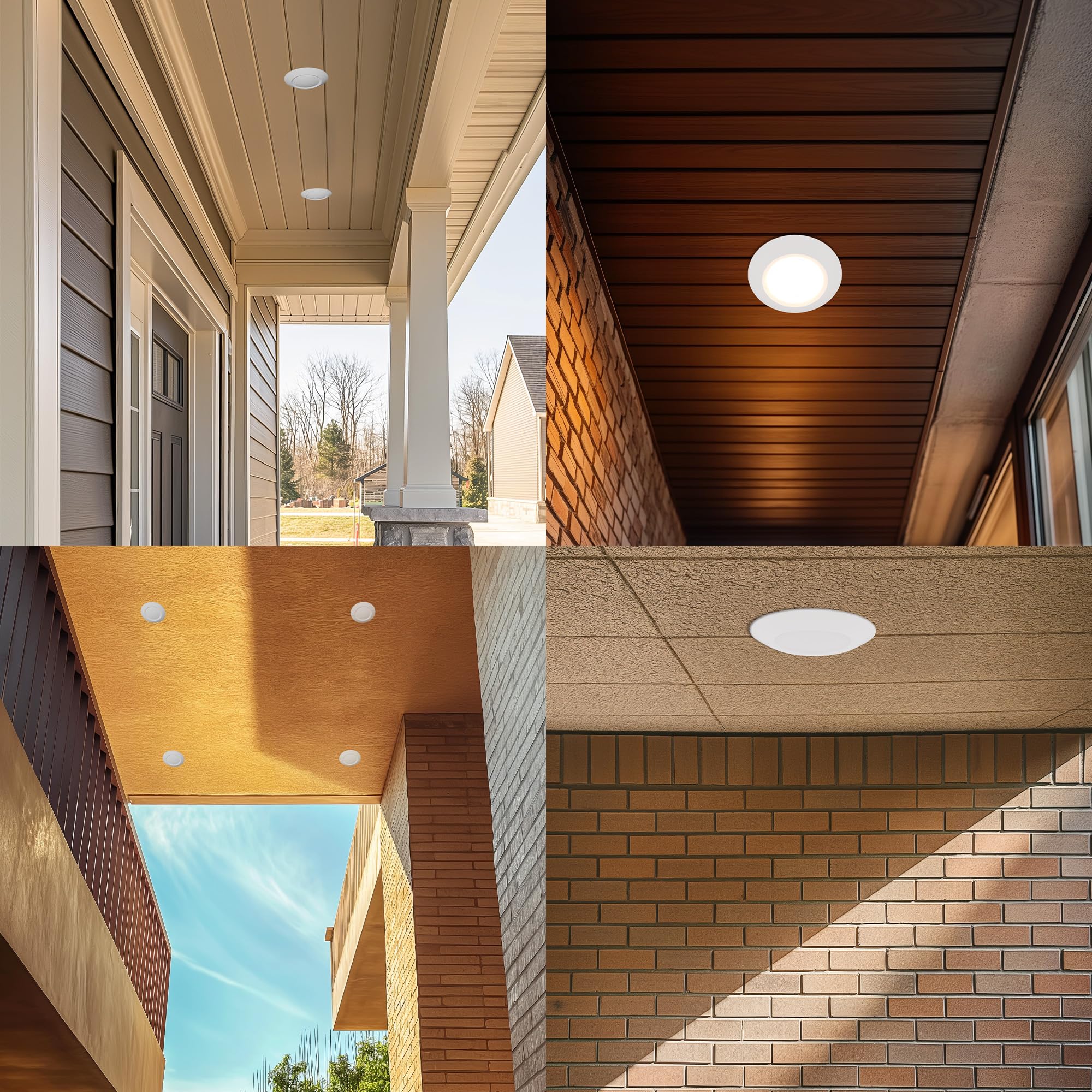 6 Inch LED Low Profile Disk Light with Night Light, 120VAC, 15W, 5CCT Color Changing, 1000LM, Dimmable, ETL, Shower Wet Rated Screw in Flush Mount Ceiling Light, White/1 Pack