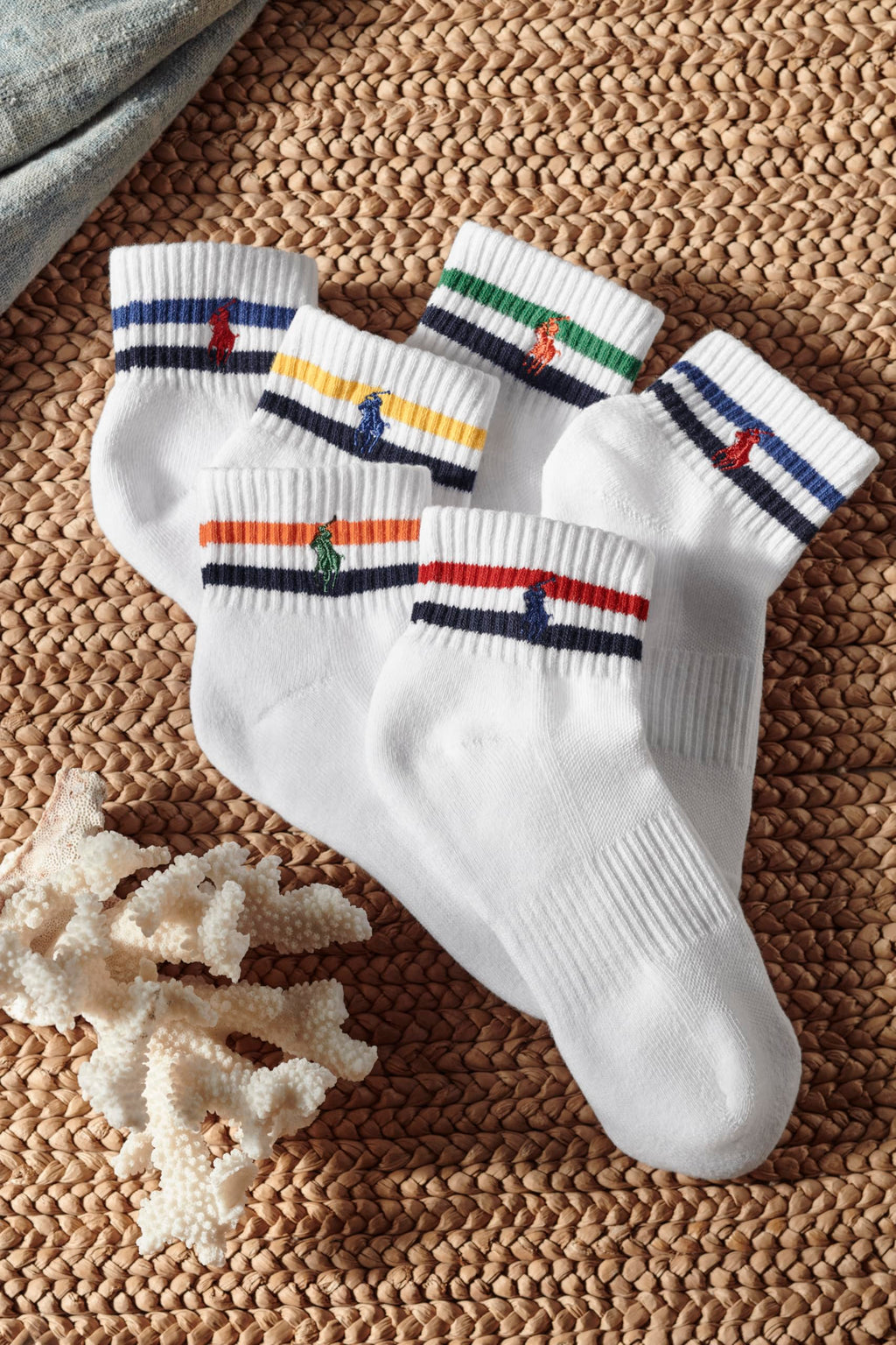 POLO RALPH LAUREN Men's Performance Cotton Quarter Socks