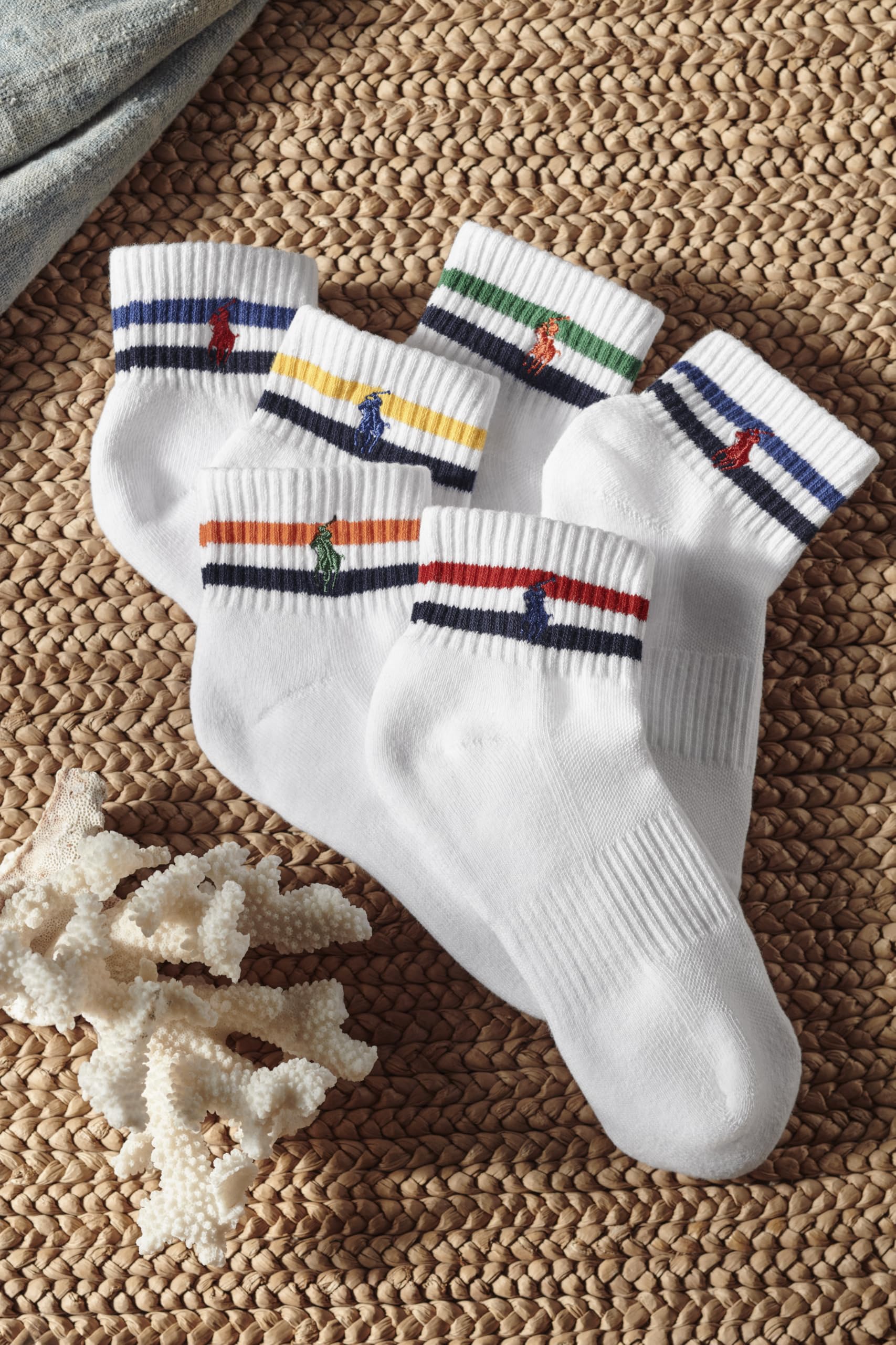 POLO RALPH LAUREN Men's Performance Cotton Quarter Socks