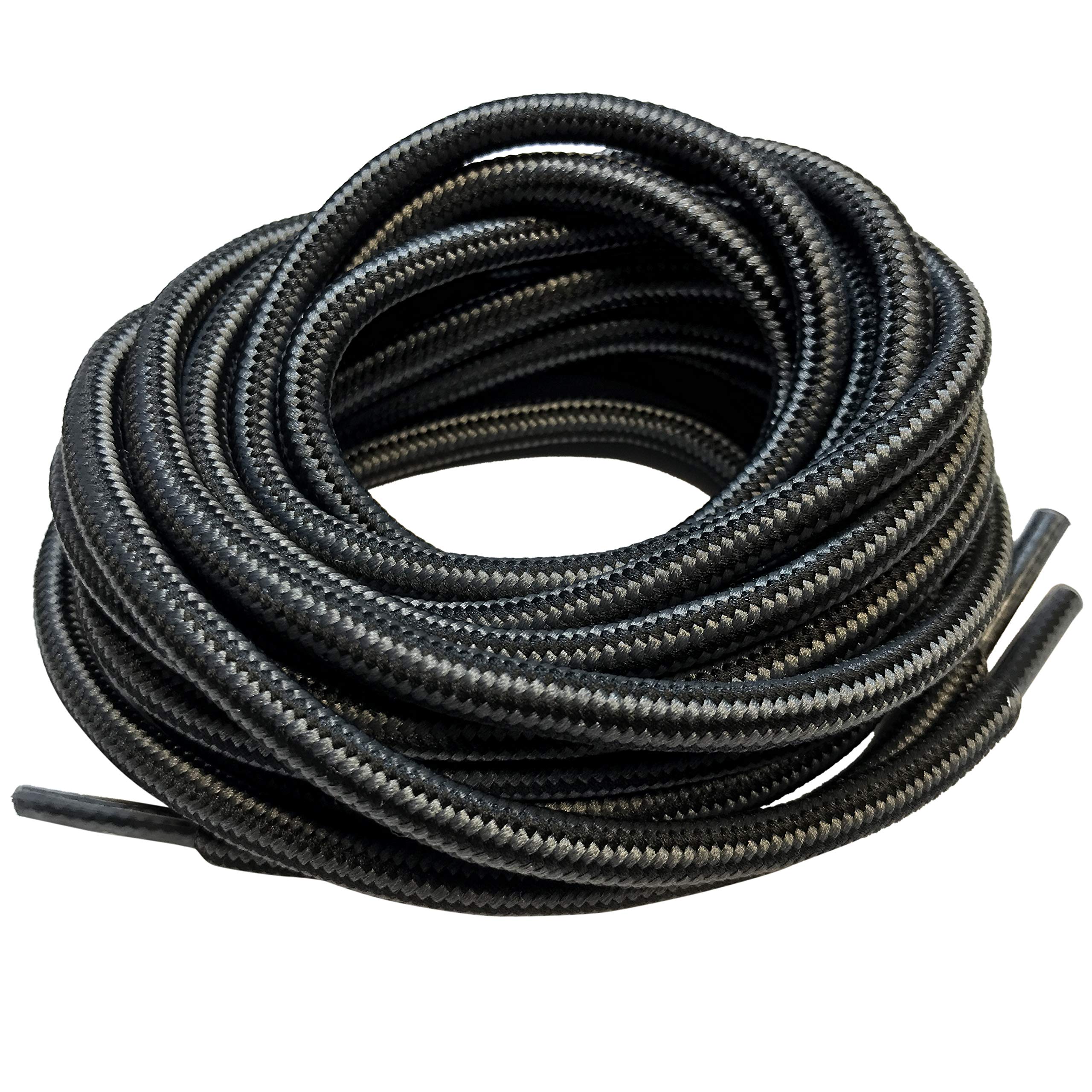 B&Q 3 Pairs Heavy Duty Round Boot Laces Shoelaces for Hiking Walking Construction Safety Work Boots Shoes