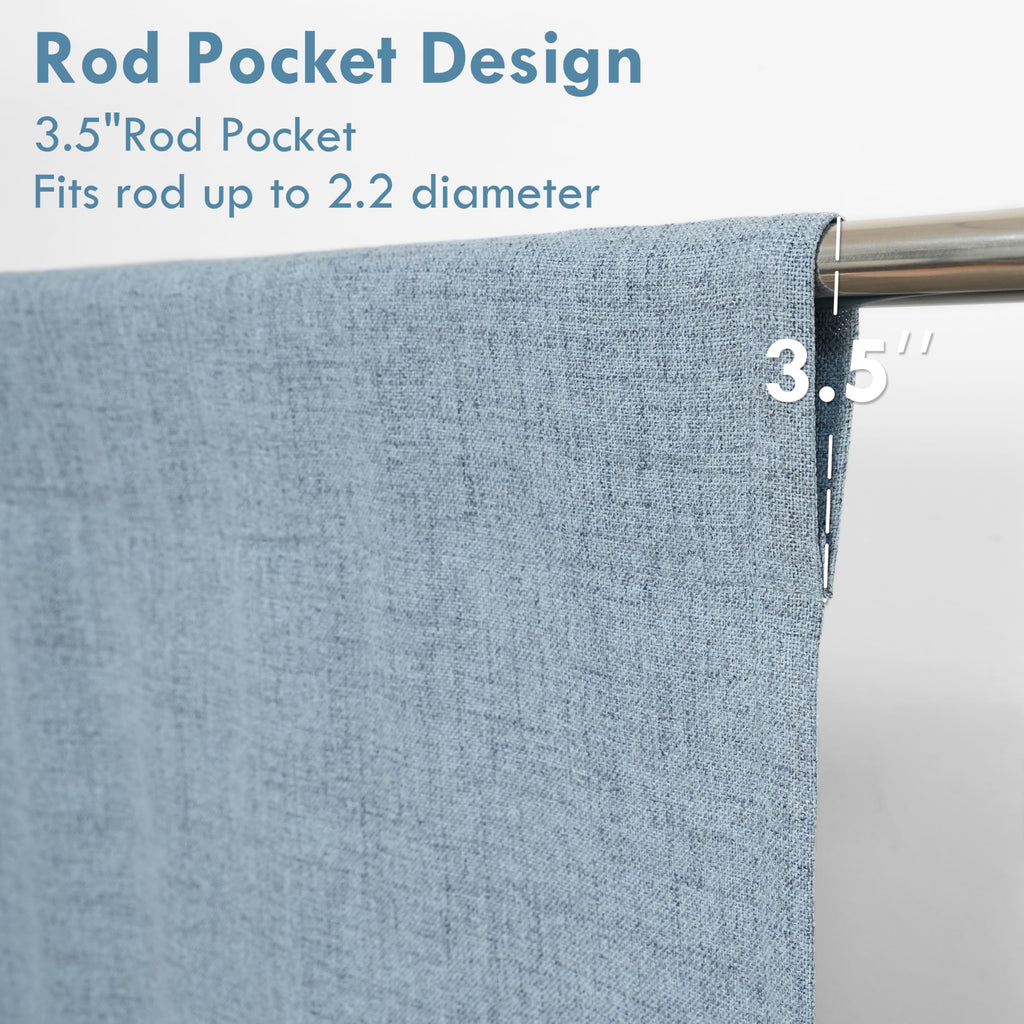 DriftAway Double Layer Linen Blackout Tie Up Curtains Thermal Insulated Fully Lined Balloon Roman Shade Bathroom Window Adjustable Rod Pocket for Small Window 25 Inch by 47 Inch Beige