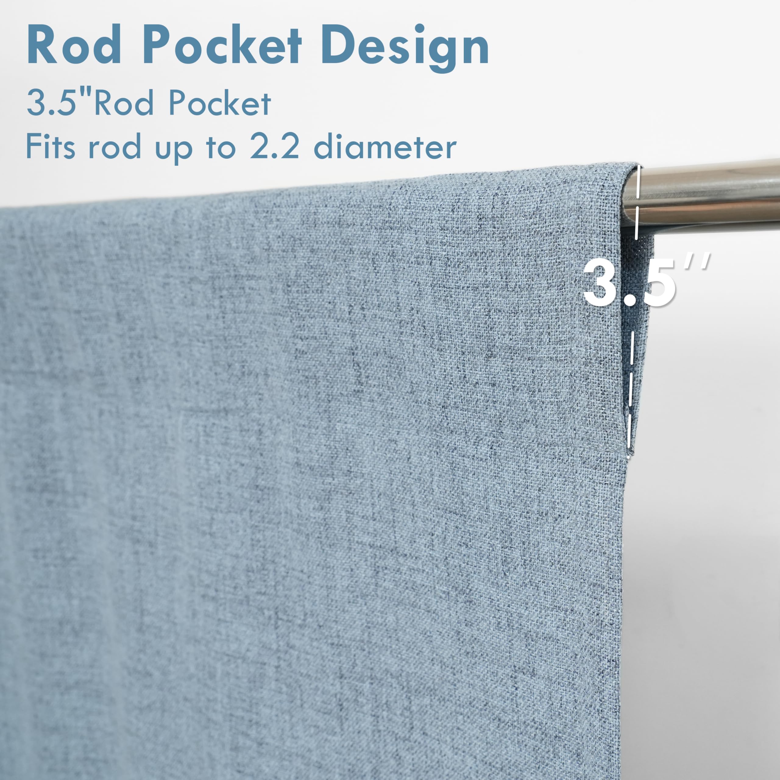 DriftAway Double Layer Linen Blackout Tie Up Curtains Thermal Insulated Fully Lined Balloon Roman Shade Bathroom Window Adjustable Rod Pocket for Small Window 25 Inch by 47 Inch Beige